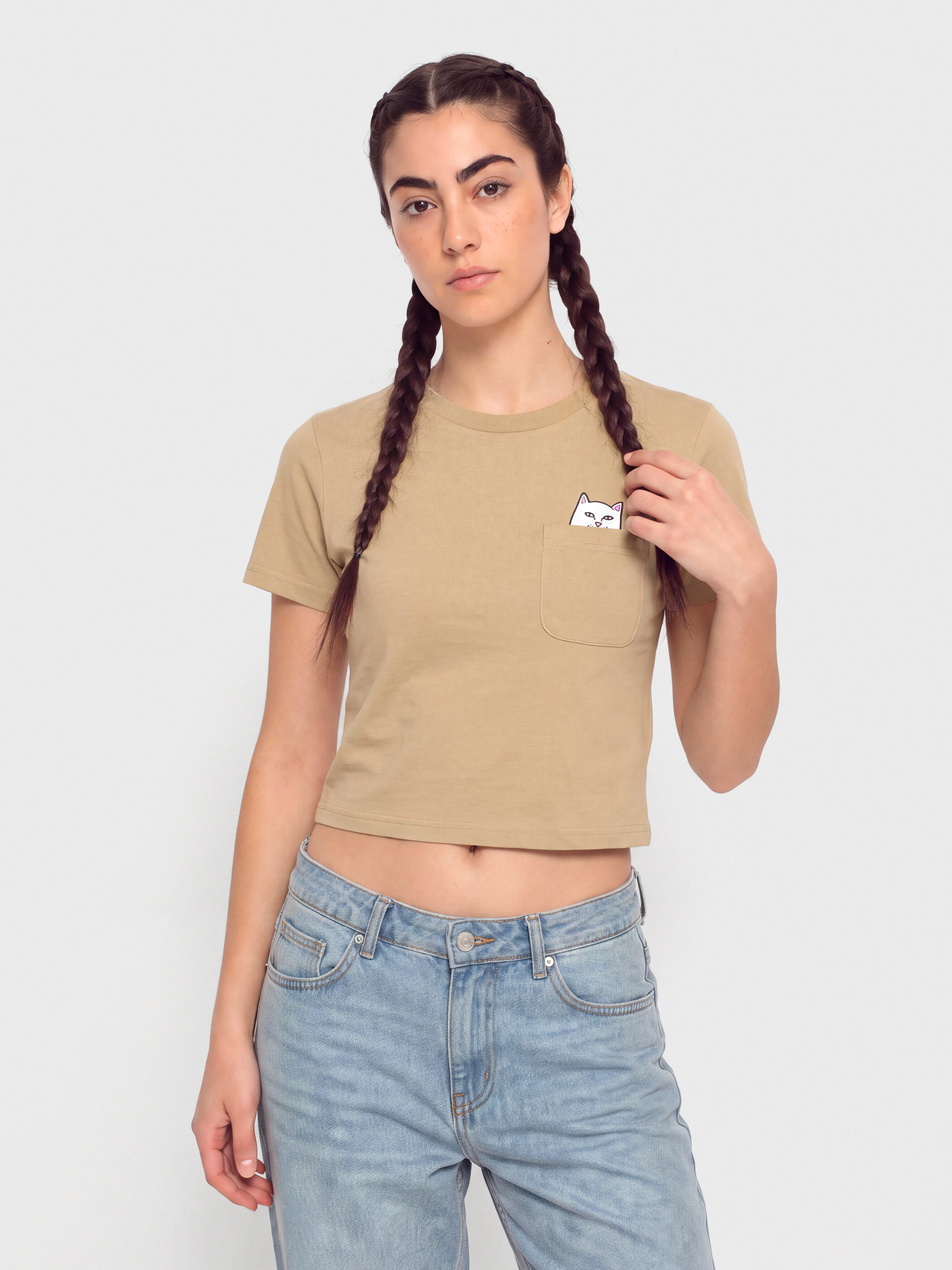 Футболка RipNDip Lord Nermal Cropped Pocket (tan)