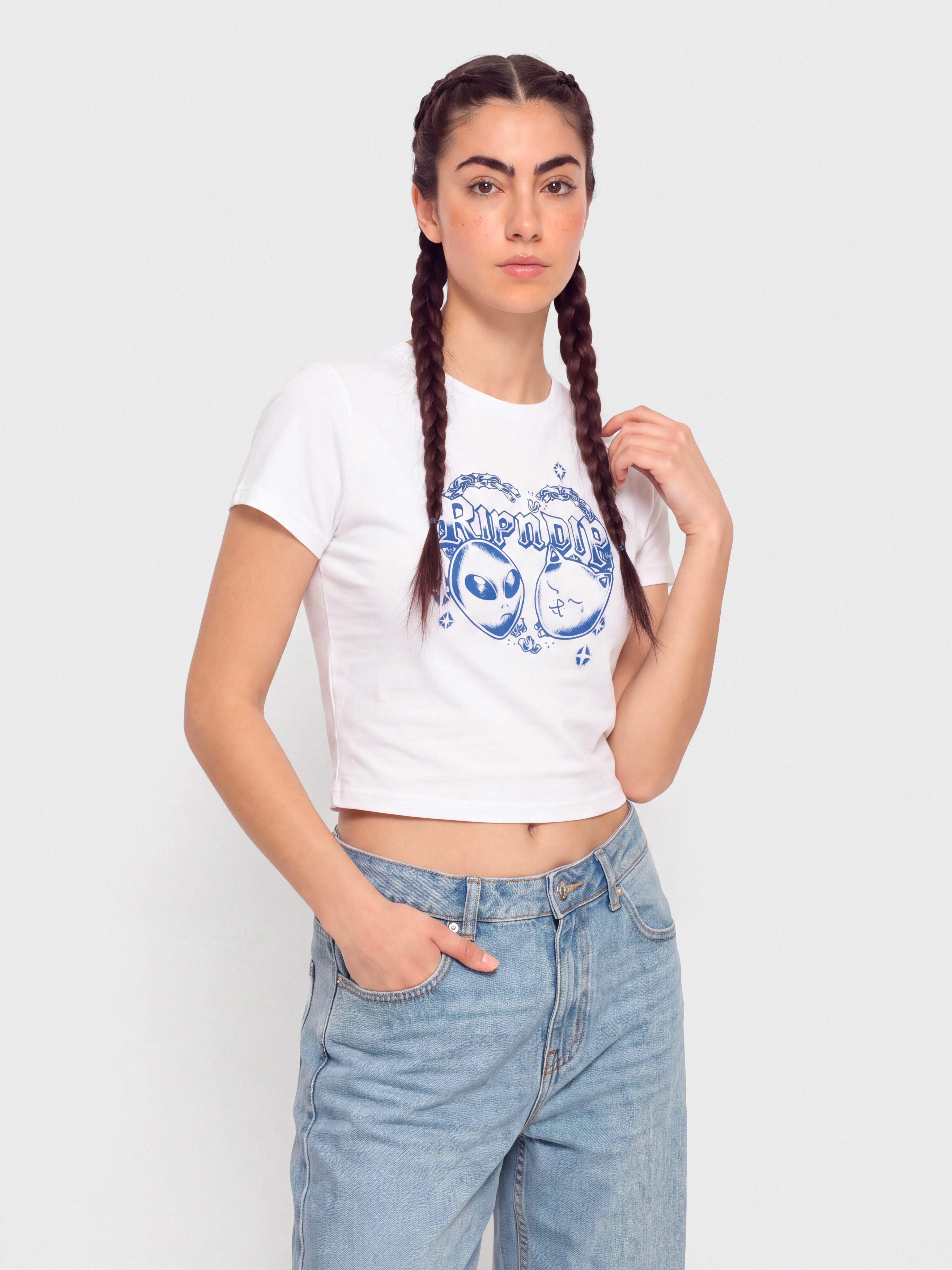 Футболка RipNDip Kali Cropped Baby (white)