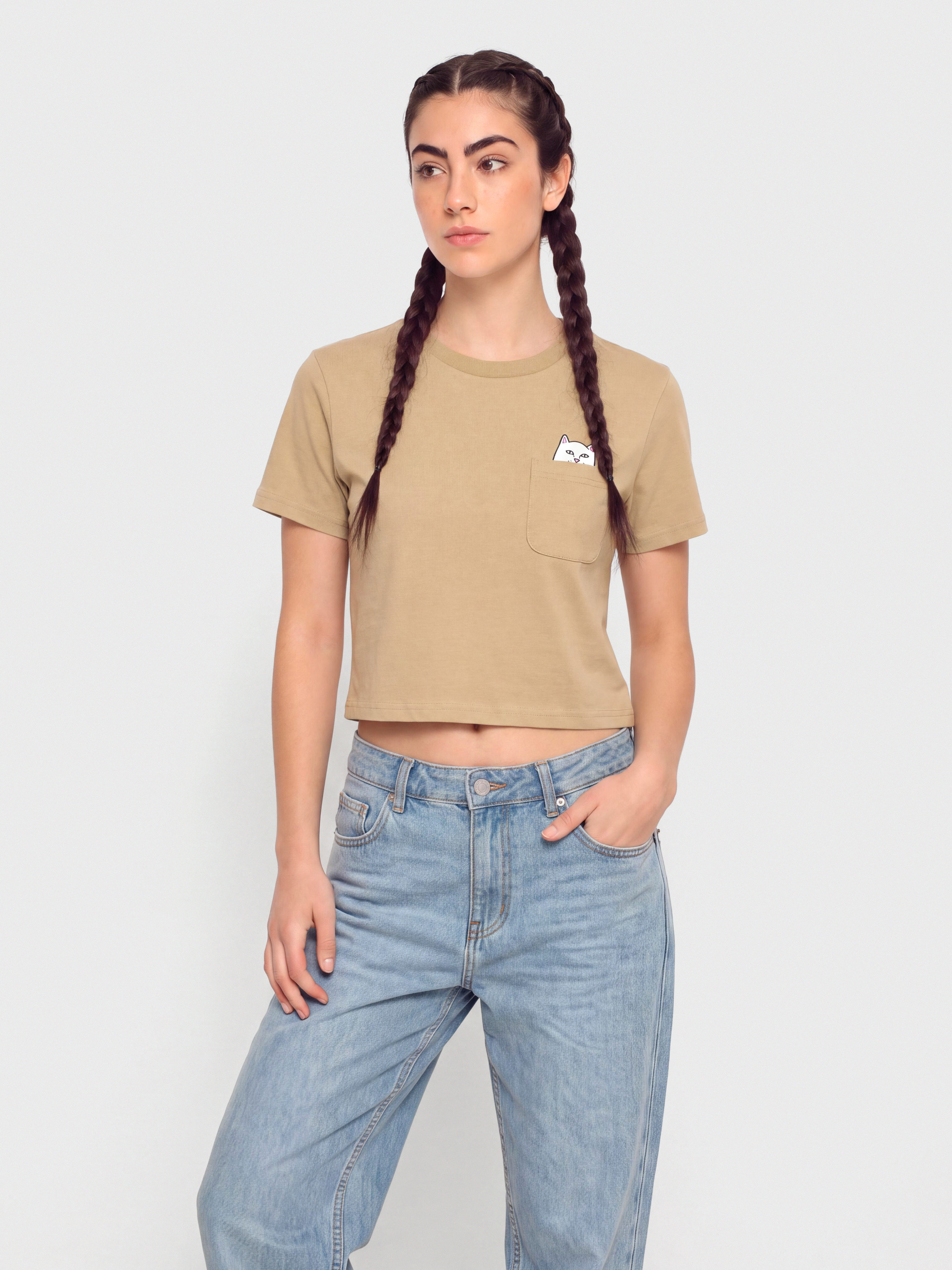 Футболка RipNDip Lord Nermal Cropped Pocket (tan)
