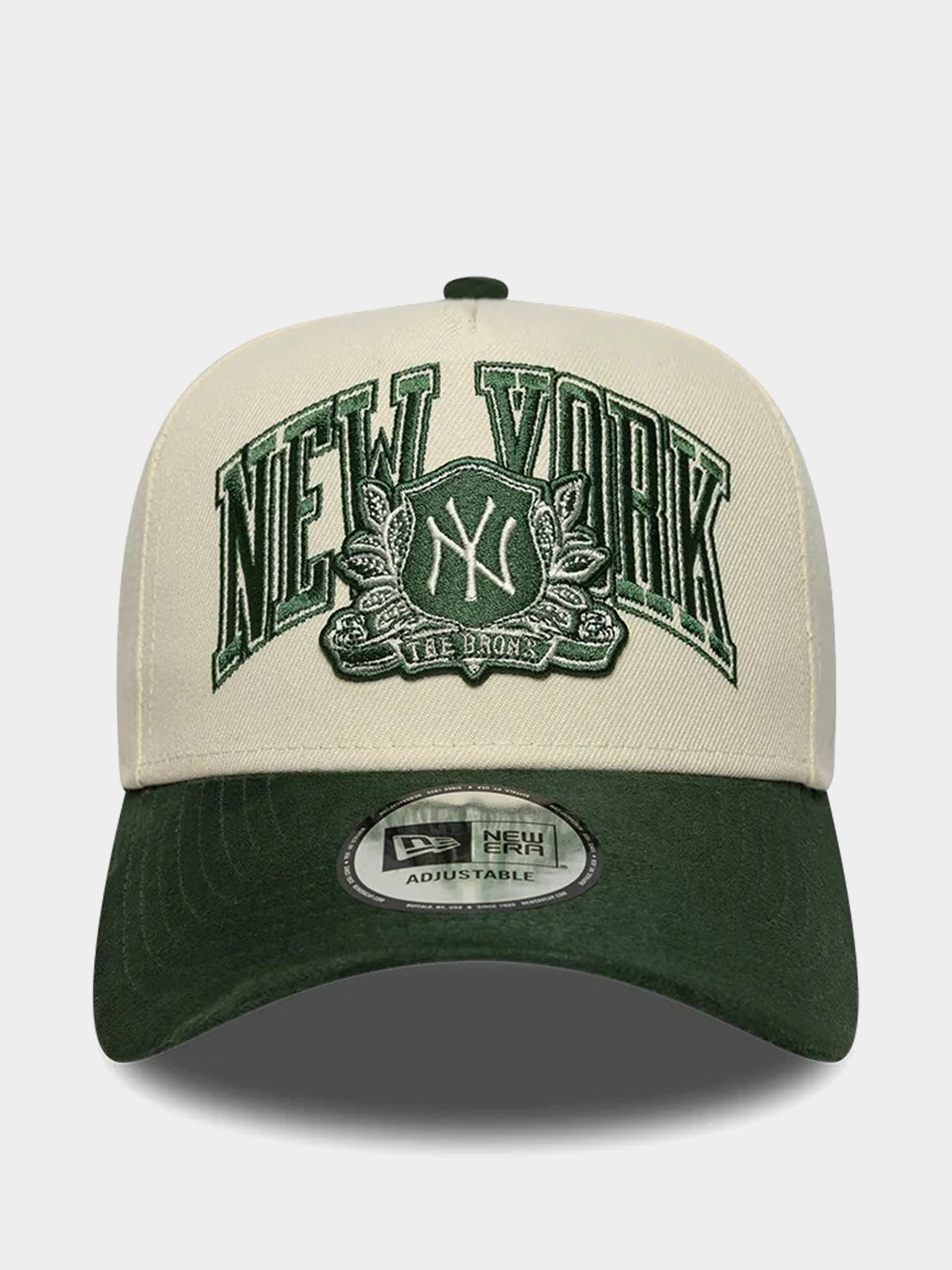 Кепка New Era Wordmark Suede Eframe New York Yankees (light cream/green)