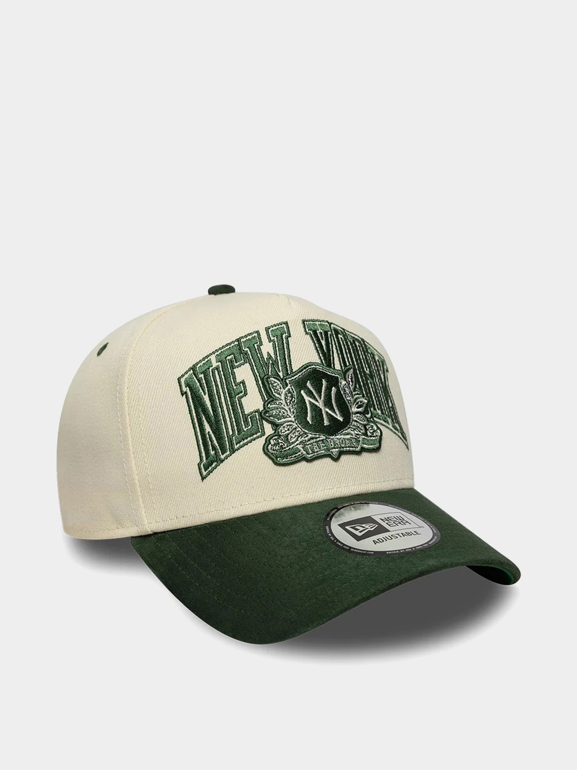 Кепка New Era Wordmark Suede Eframe New York Yankees (light cream/green)