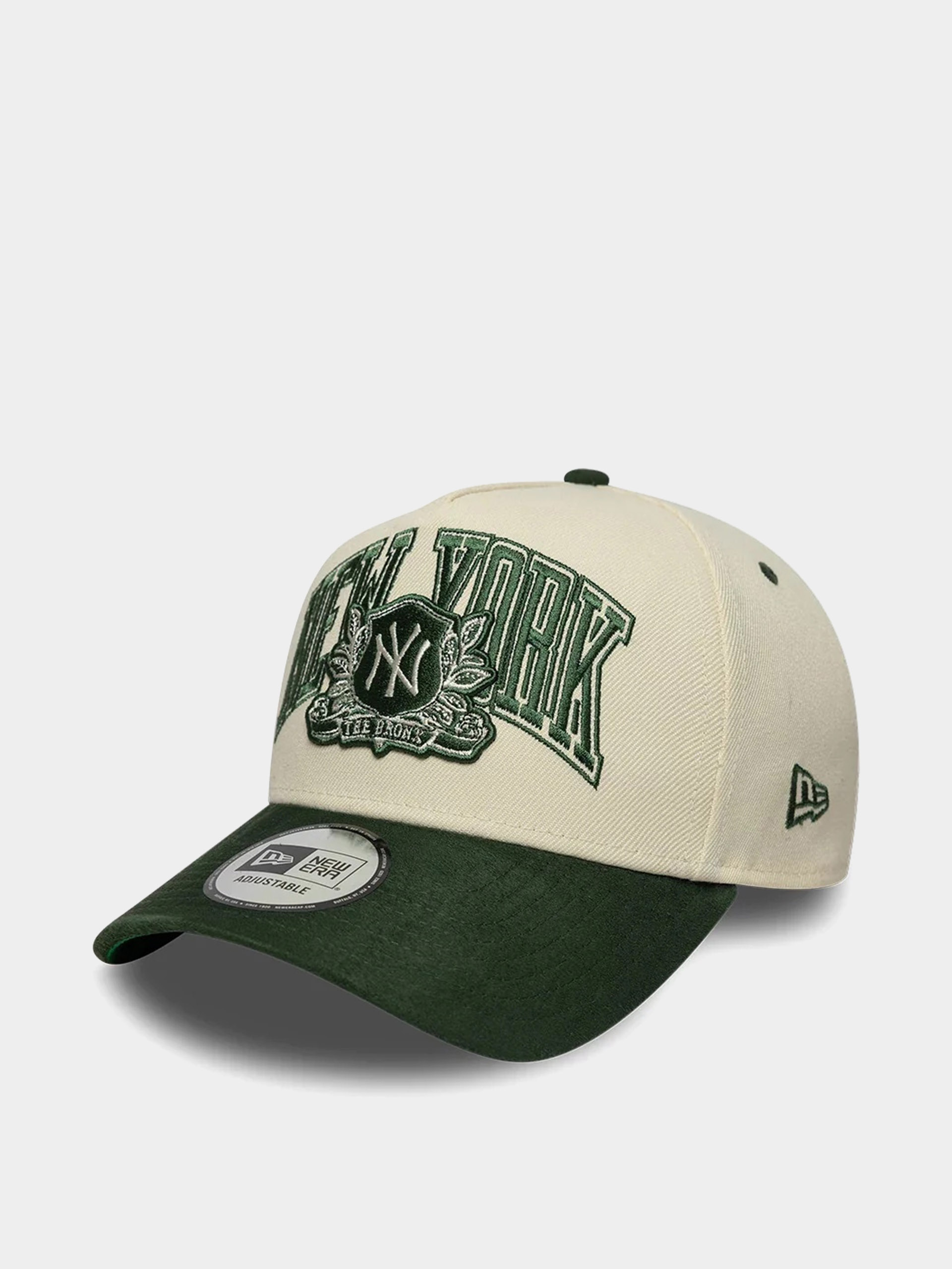 Кепка New Era Wordmark Suede Eframe New York Yankees (light cream/green)