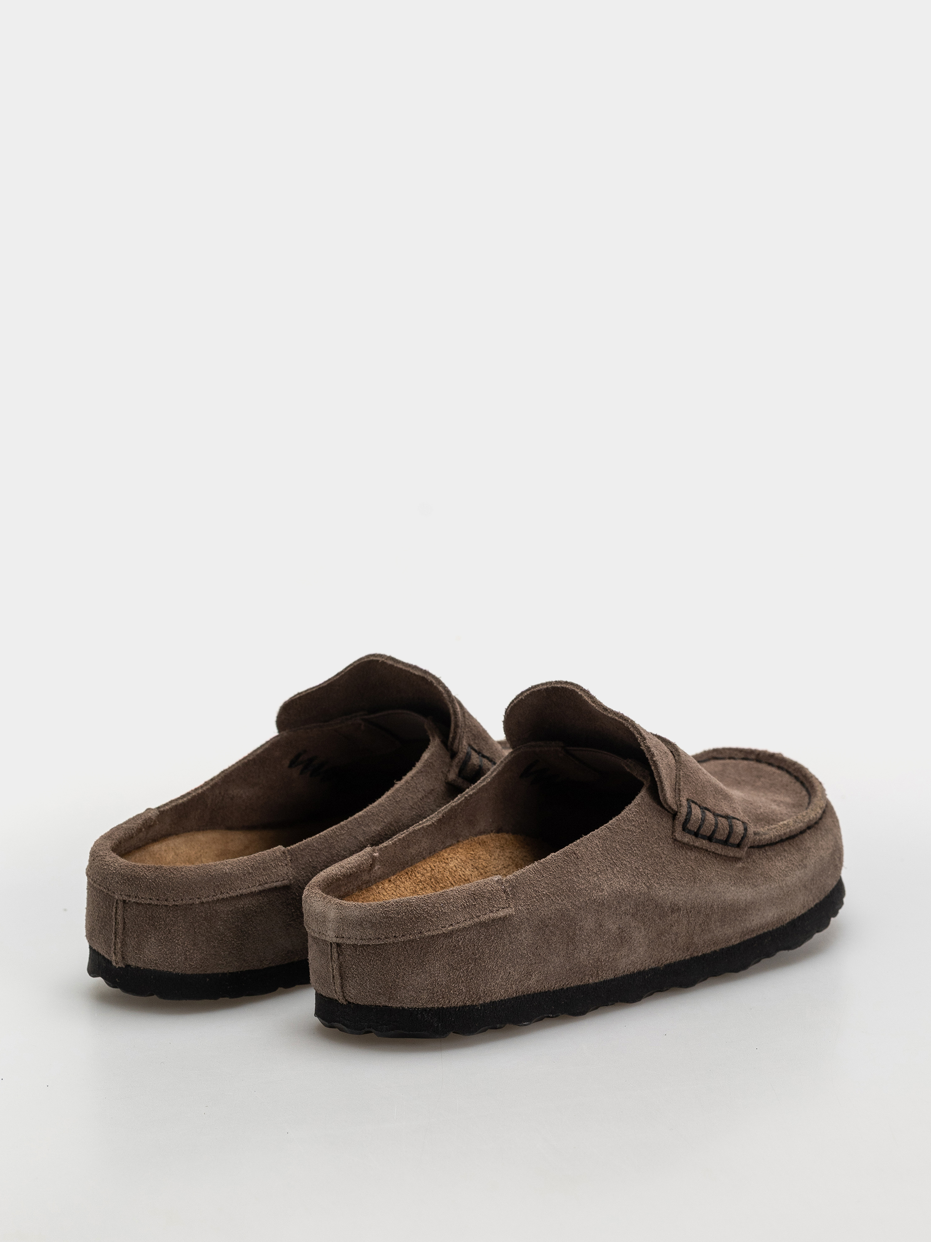 Шльопанці Birkenstock Naples Wrapped Suede Leather Narrow (concrete gray)