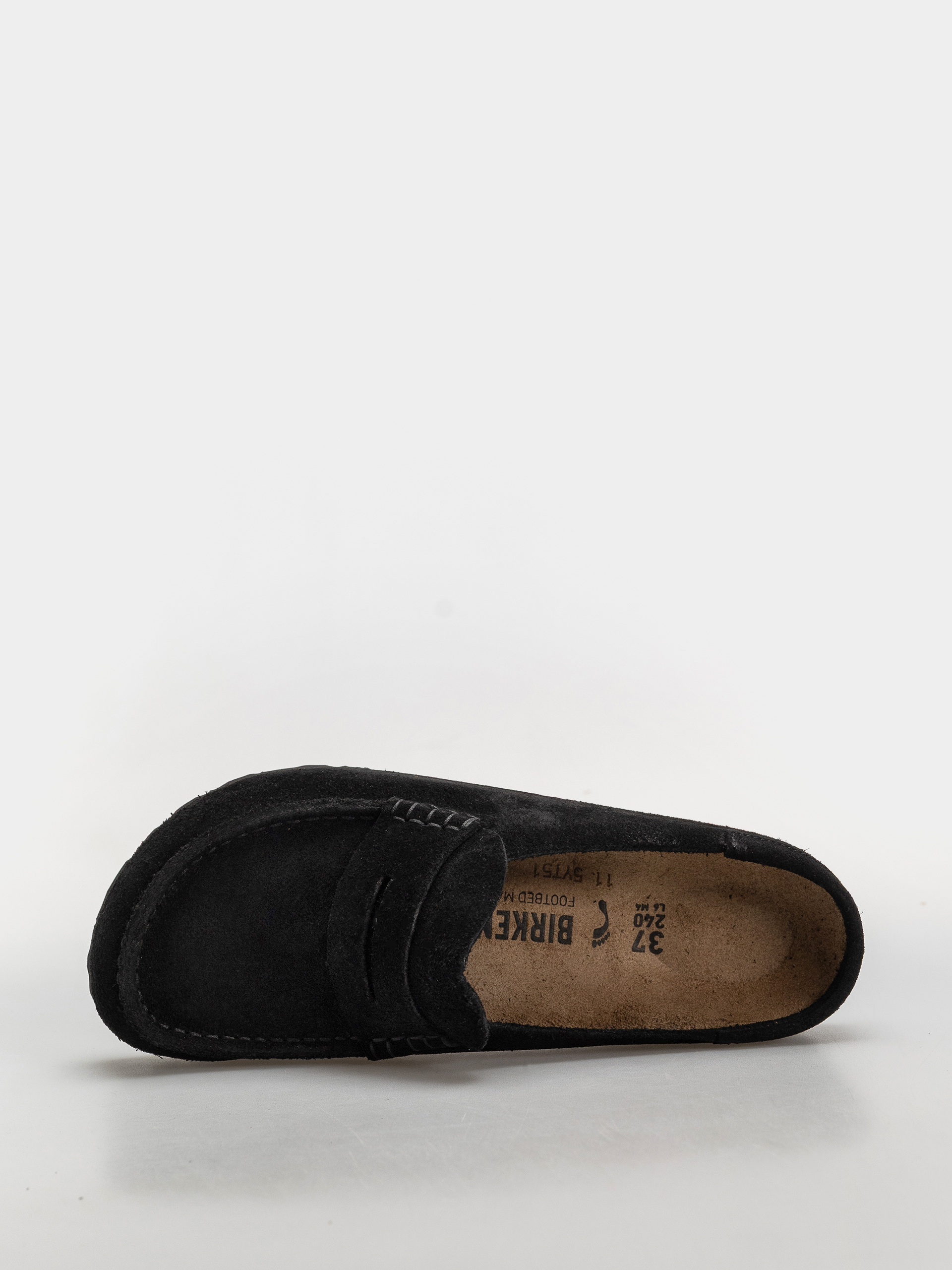 Шльопанці Birkenstock Naples Wrapped Suede Leather Narrow (black)
