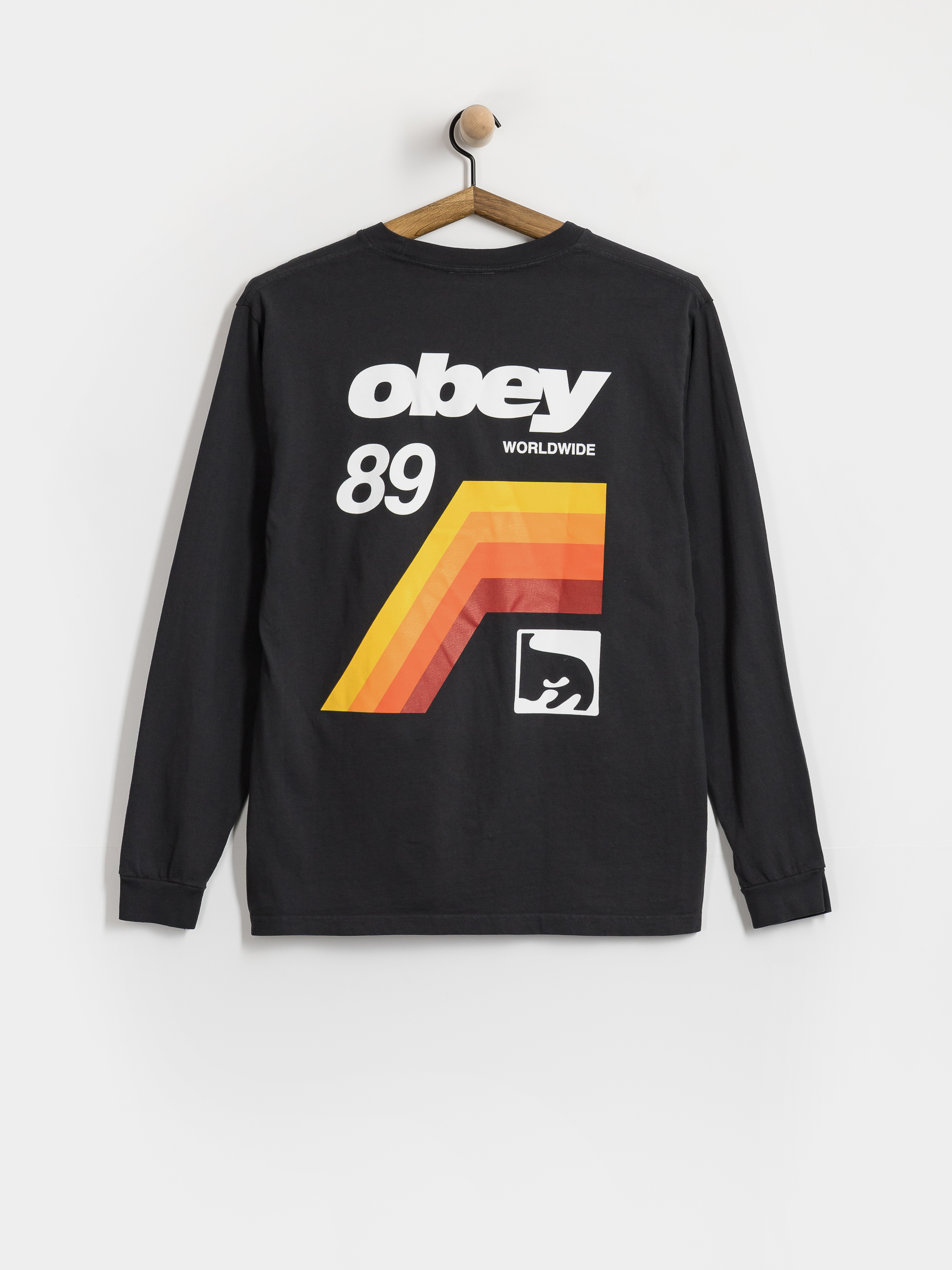 Лонгслів OBEY Vhs (pigment true vintage black)