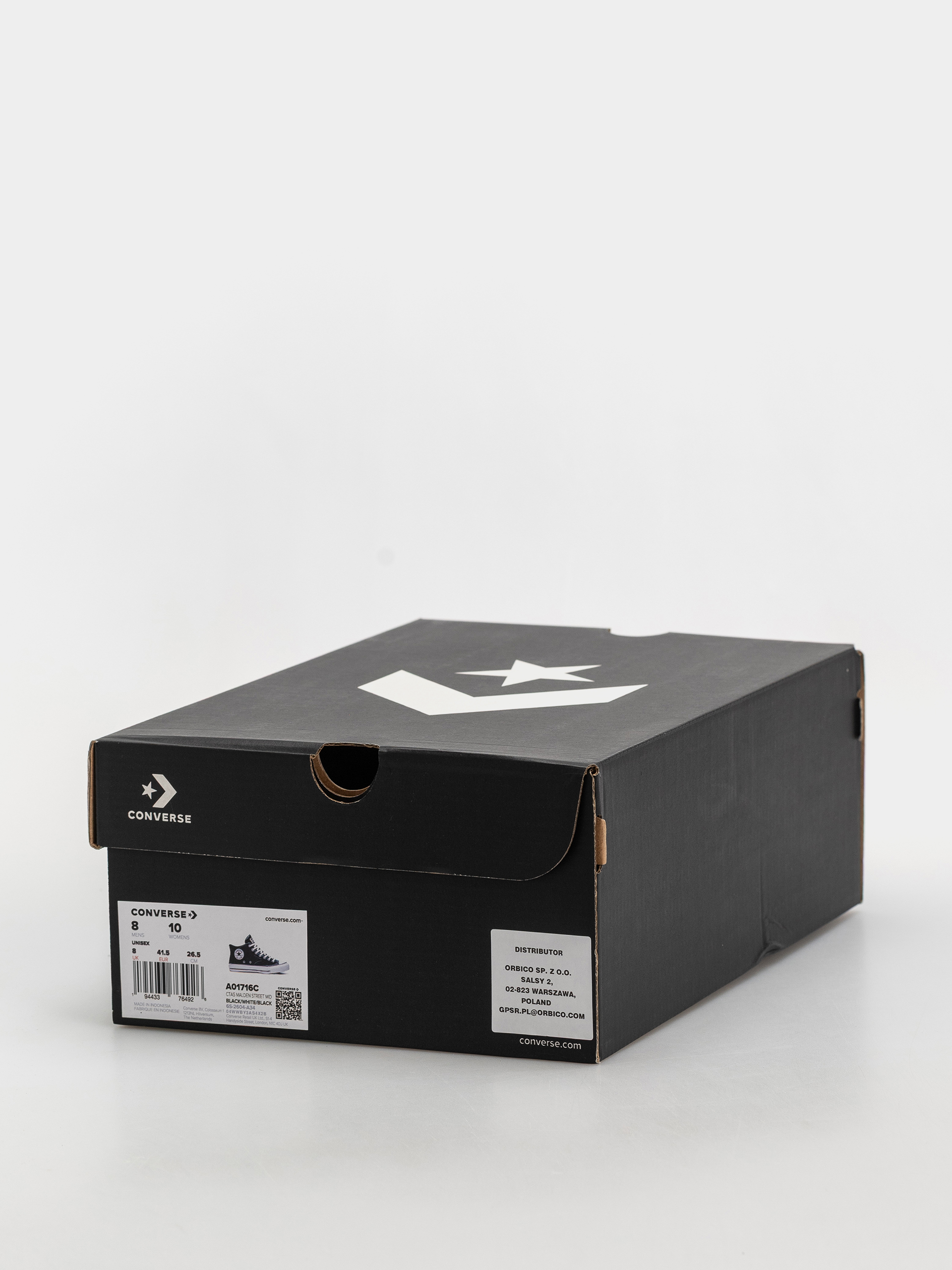 Взуття Converse Chuck Taylor All Star Malden Street Mid (black/white/black)