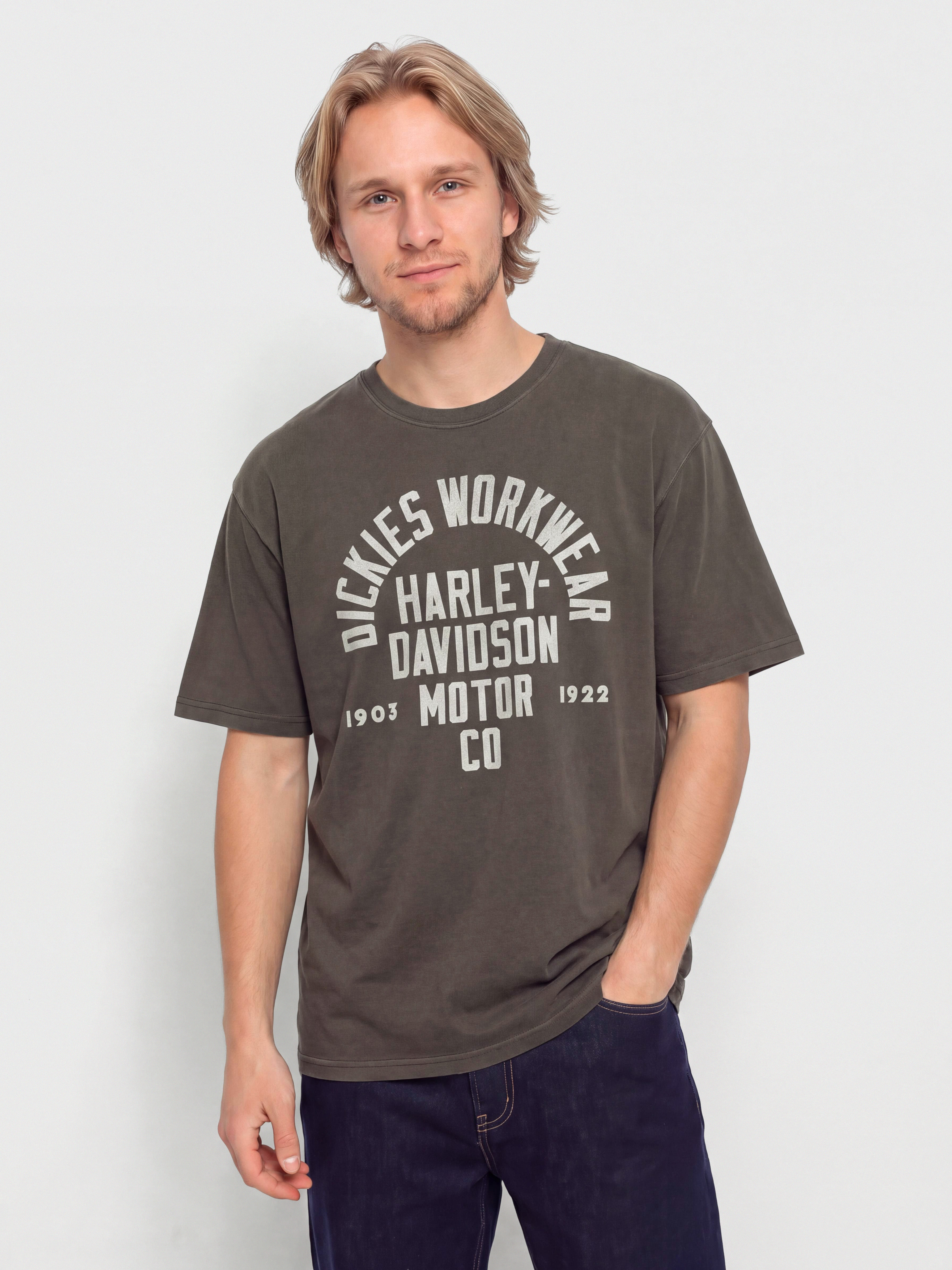 Футболка Dickies X Harley Davidson Vintage Wash (black) 