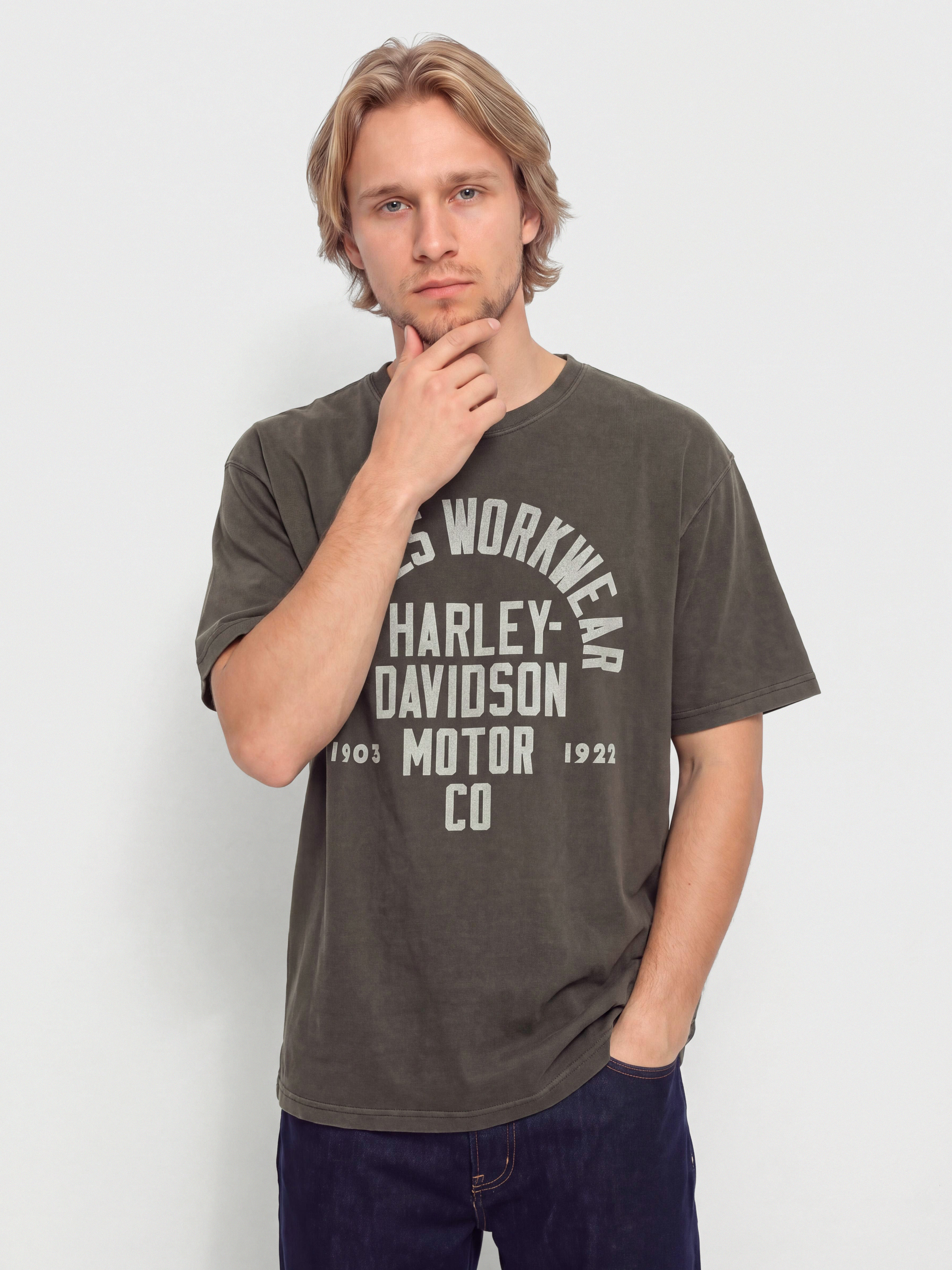 Футболка Dickies X Harley Davidson Vintage Wash (black) 