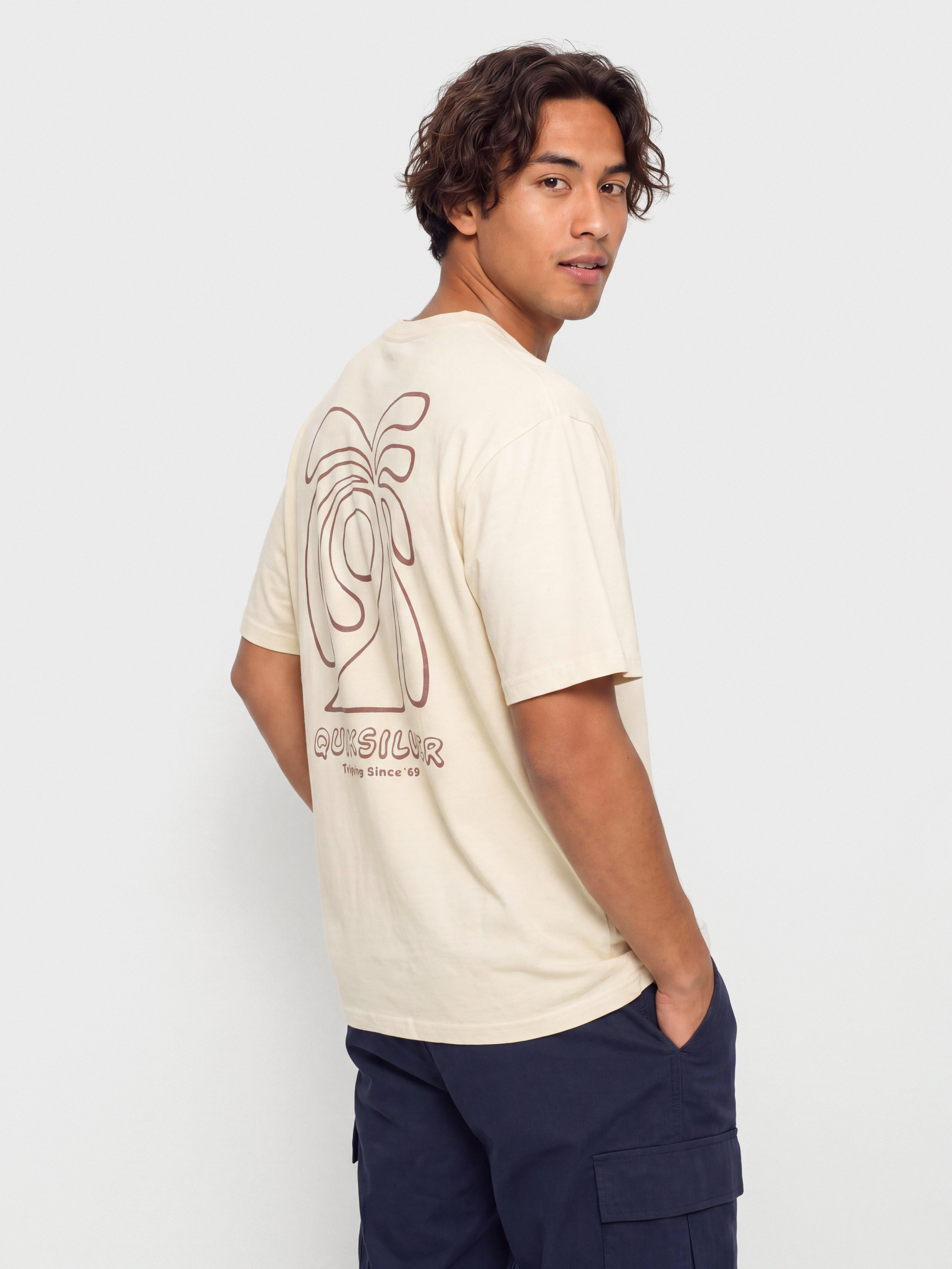 Футболка Quiksilver Curve Palm (bone white)