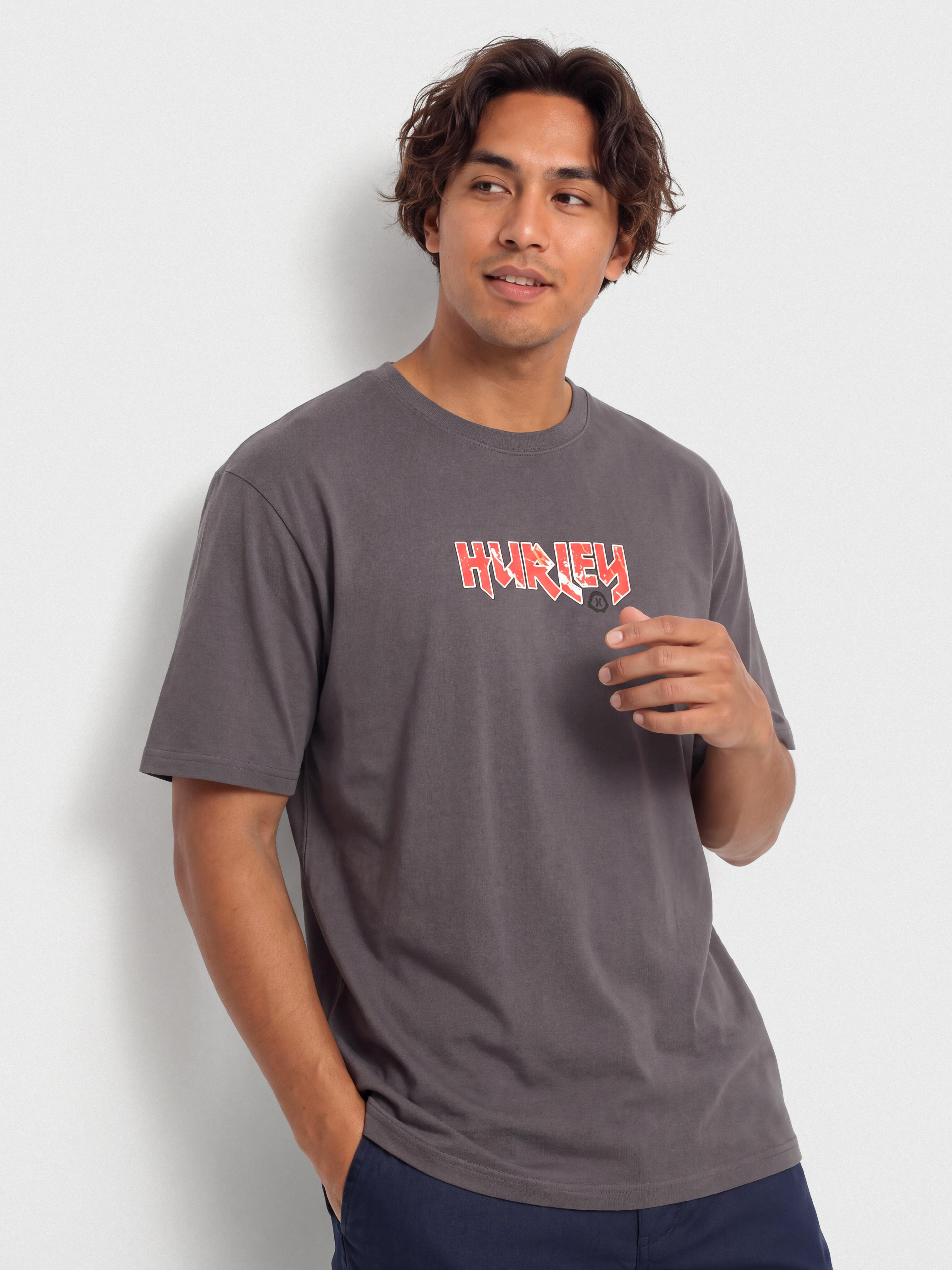 Футболка Hurley Wave Addiction (dark stone grey)