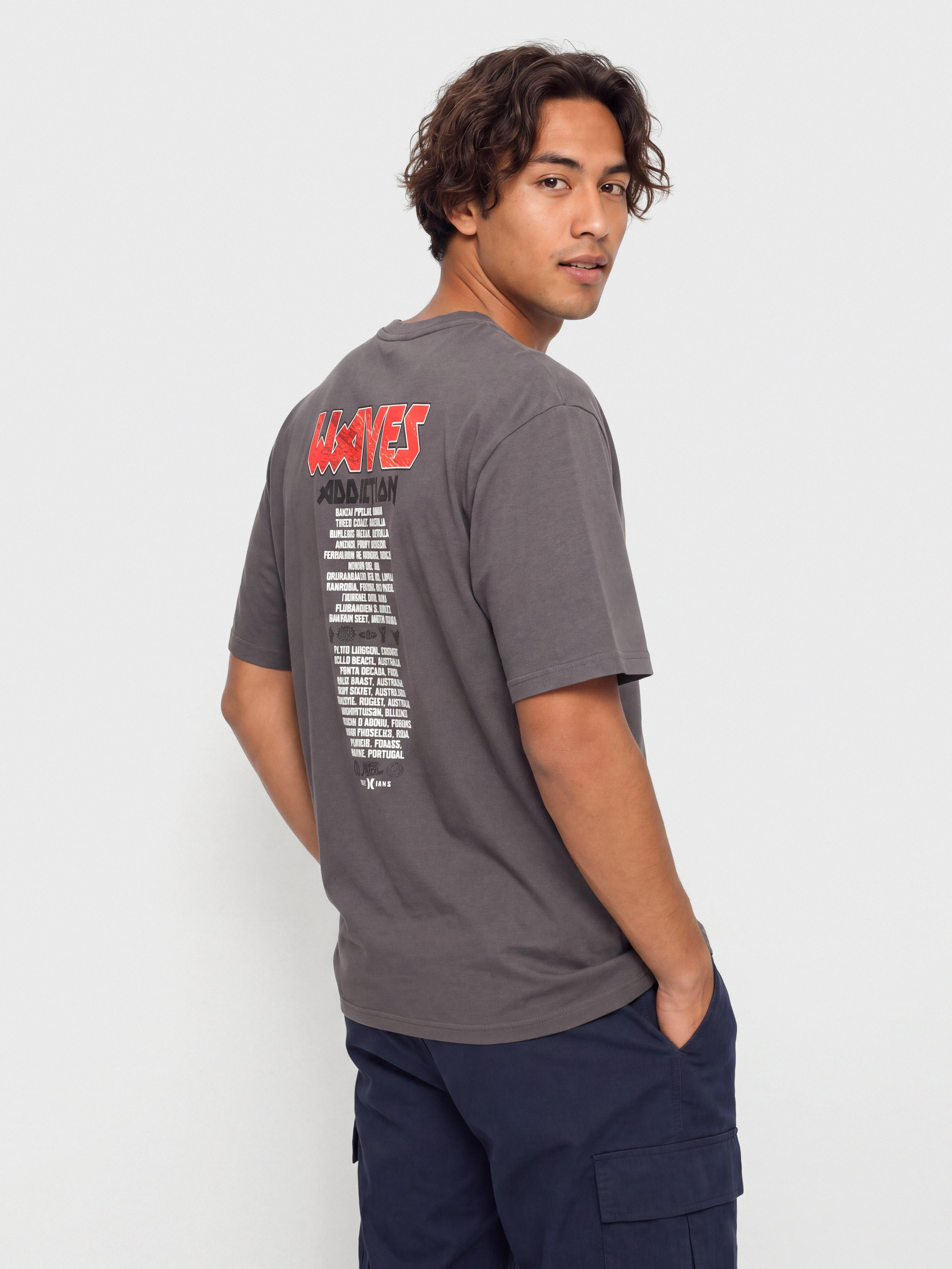 Футболка Hurley Wave Addiction (dark stone grey)