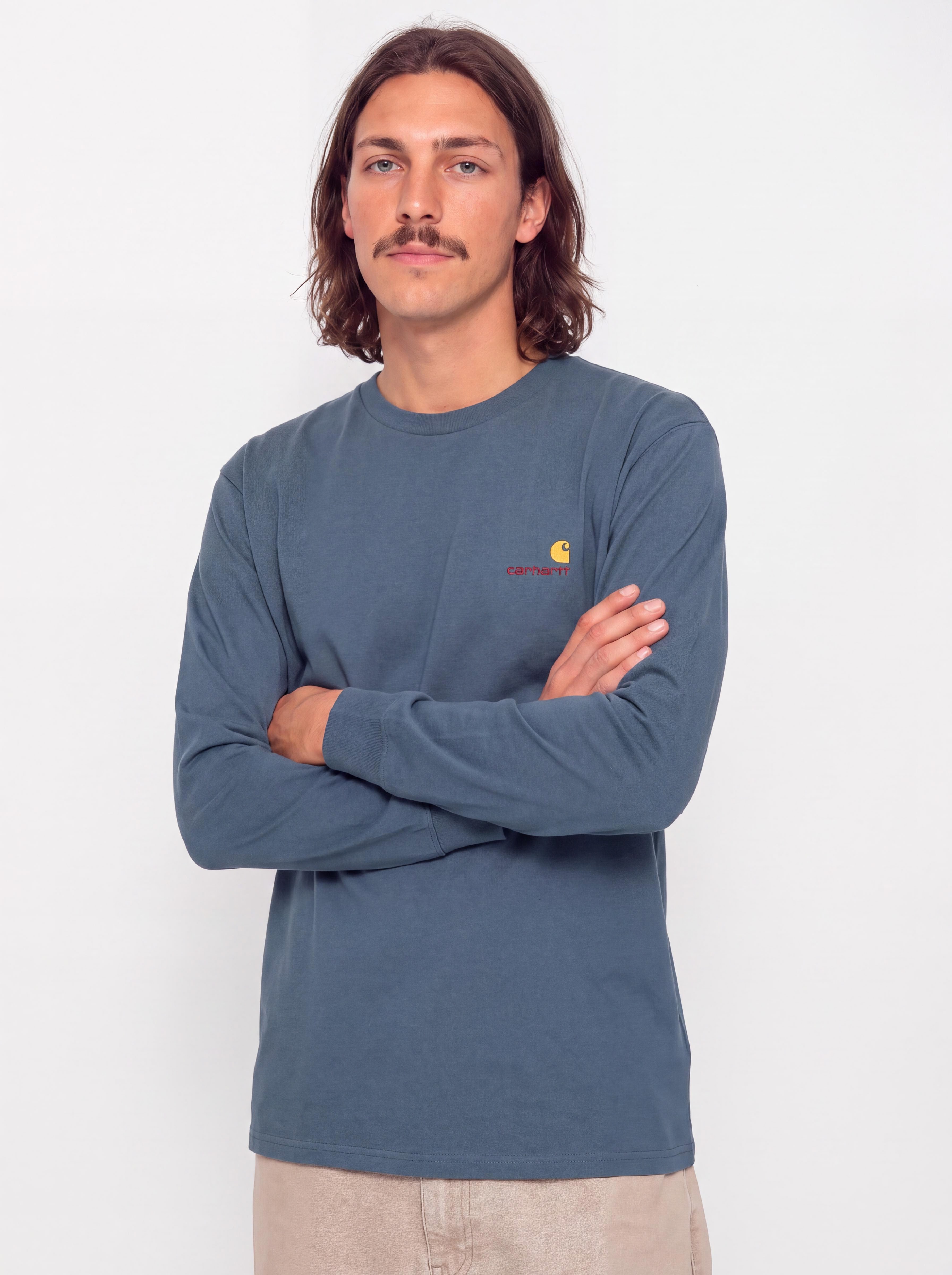 u041bu043eu043du0433u0441u043bu0456u0432 Carhartt WIP American Script (office blue)