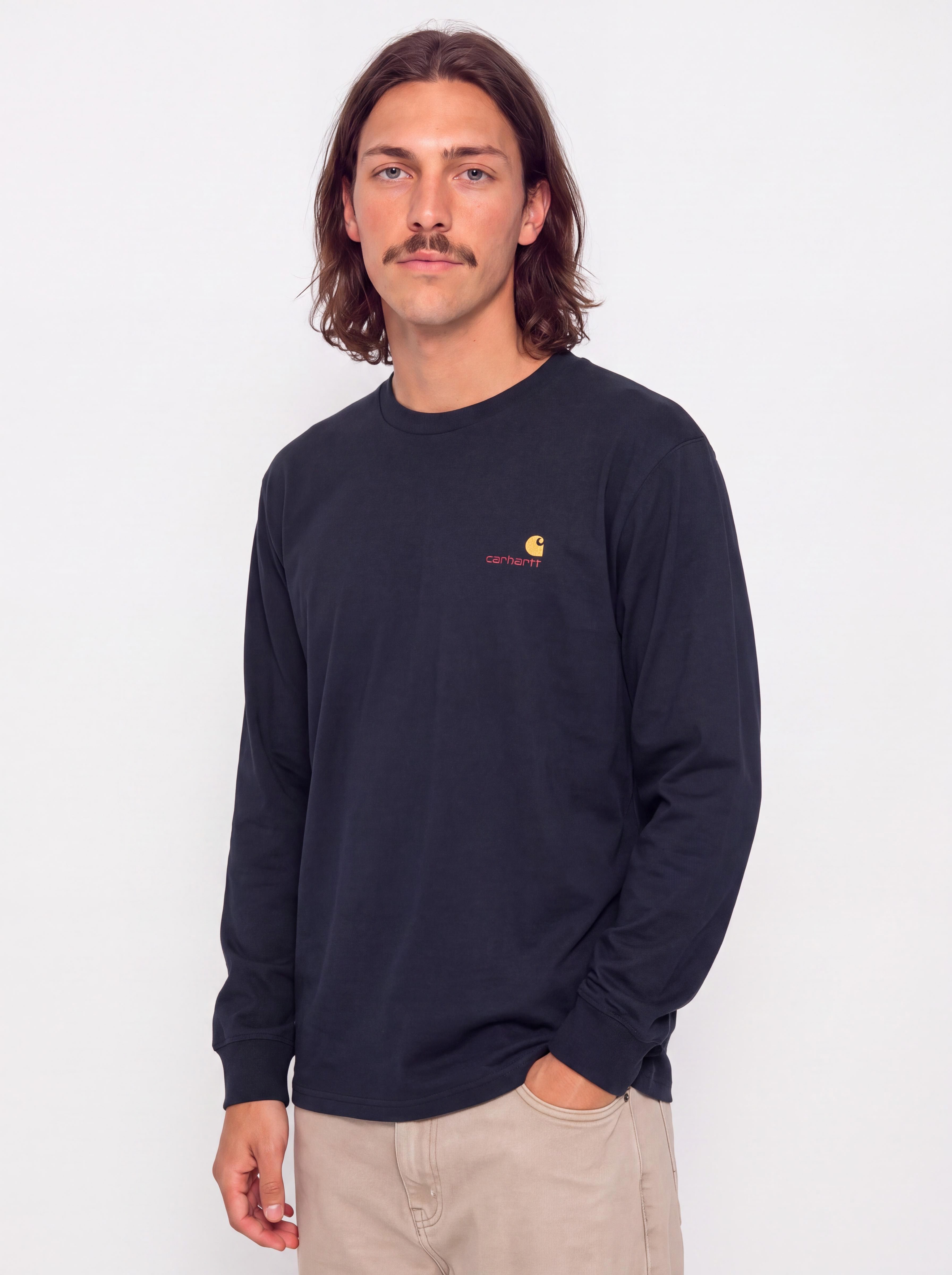 u041bu043eu043du0433u0441u043bu0456u0432 Carhartt WIP American Script (deep night)