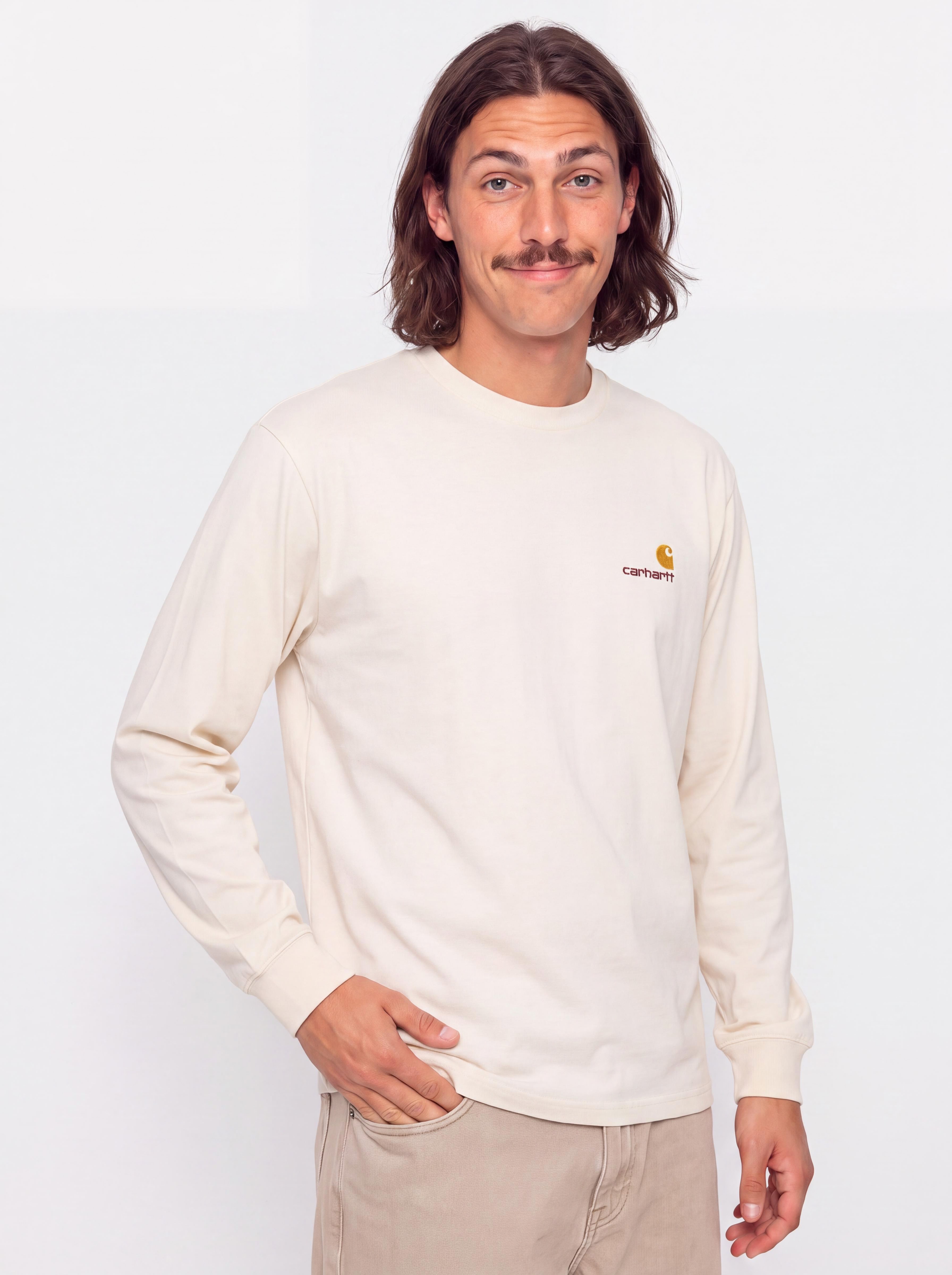 Лонгслів Carhartt WIP American Script (natural)