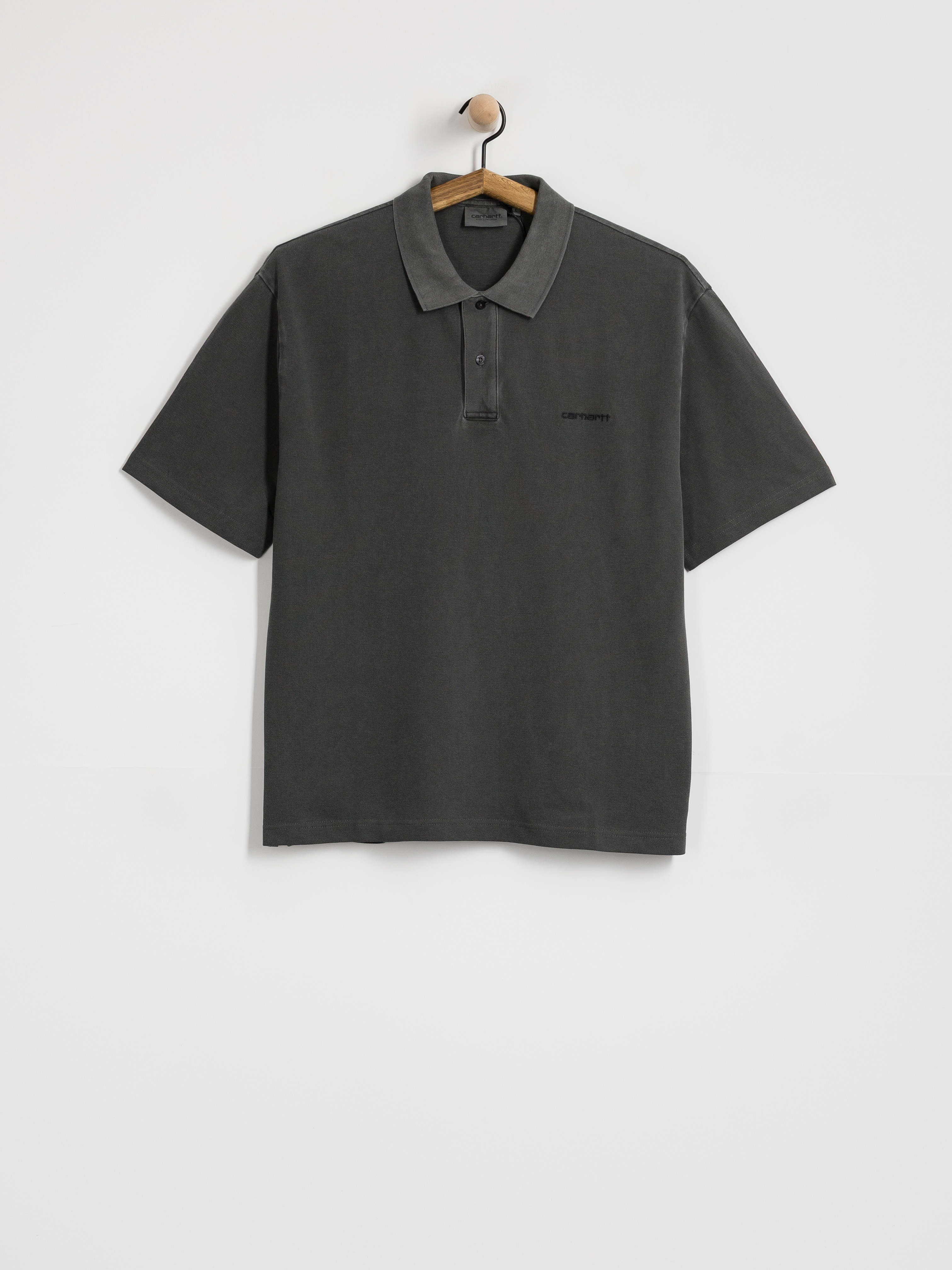 Футболка Carhartt WIP Wayne Polo (black/garment dyed)