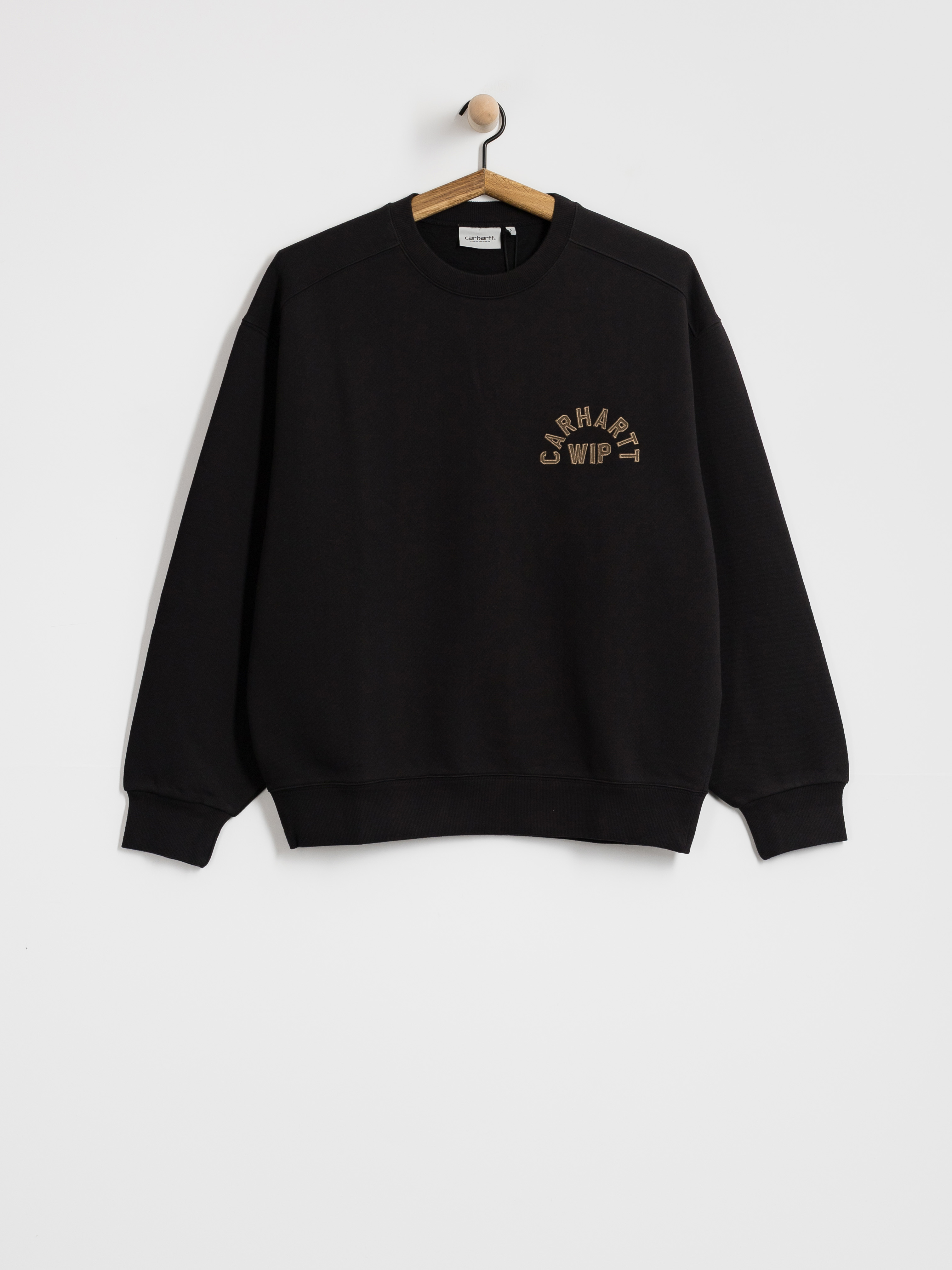 Світшот Carhartt WIP Arch Script (black/hamilton brown/stone washed)