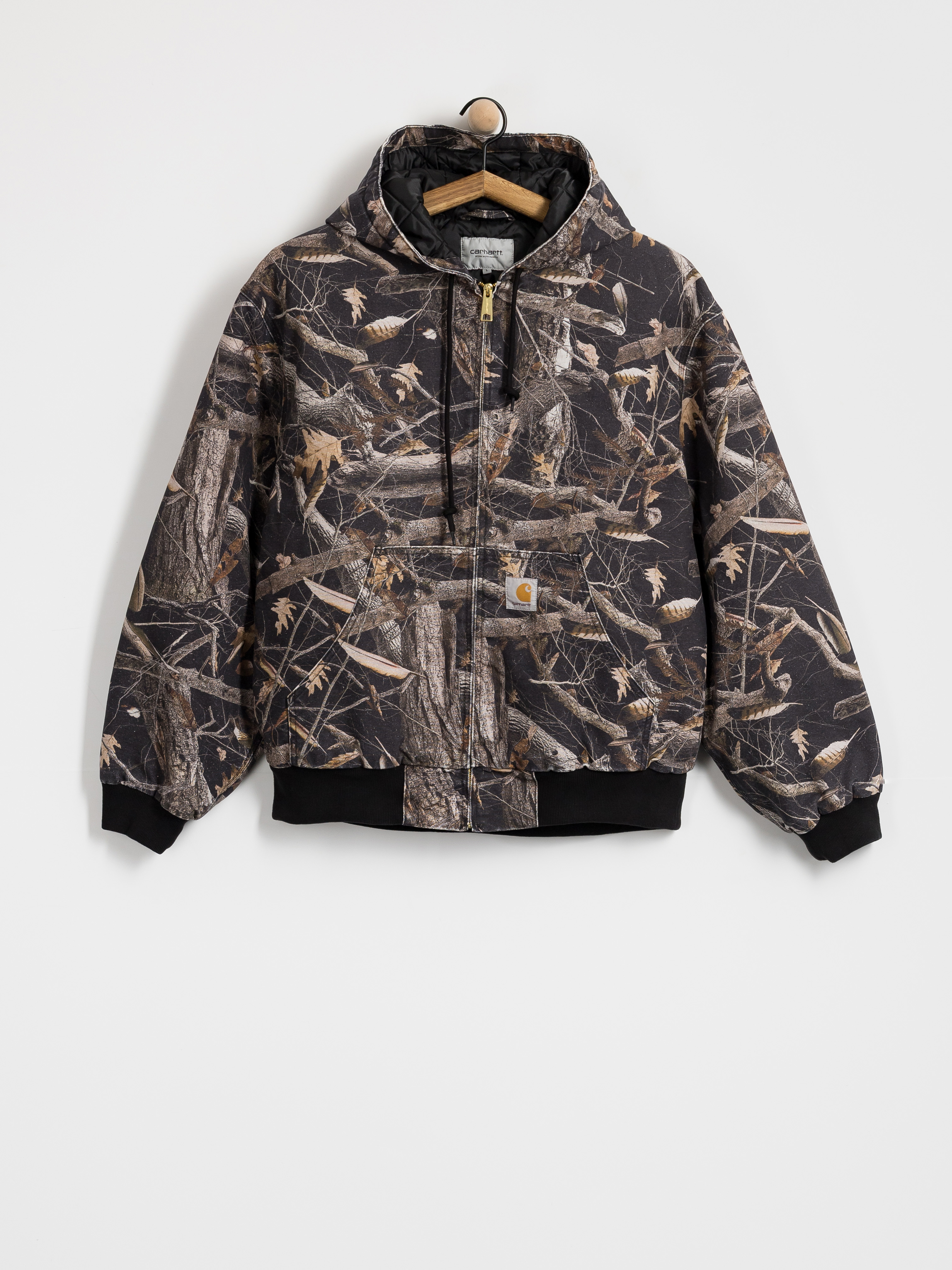 Куртка Carhartt WIP OG Active (camo feather tree black/heavy stone wash)