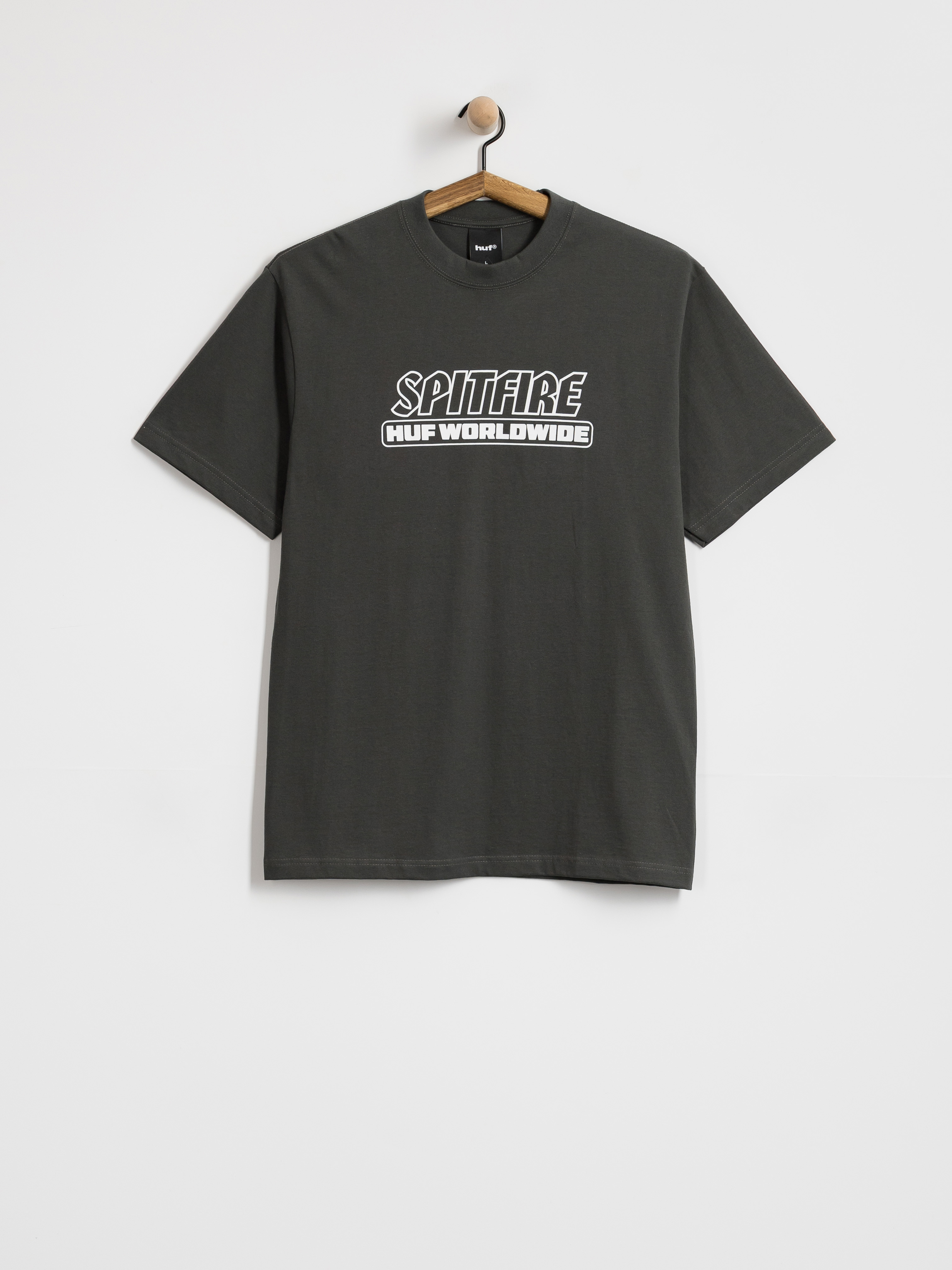 Футболка HUF X Spitfire Burn (washed black)