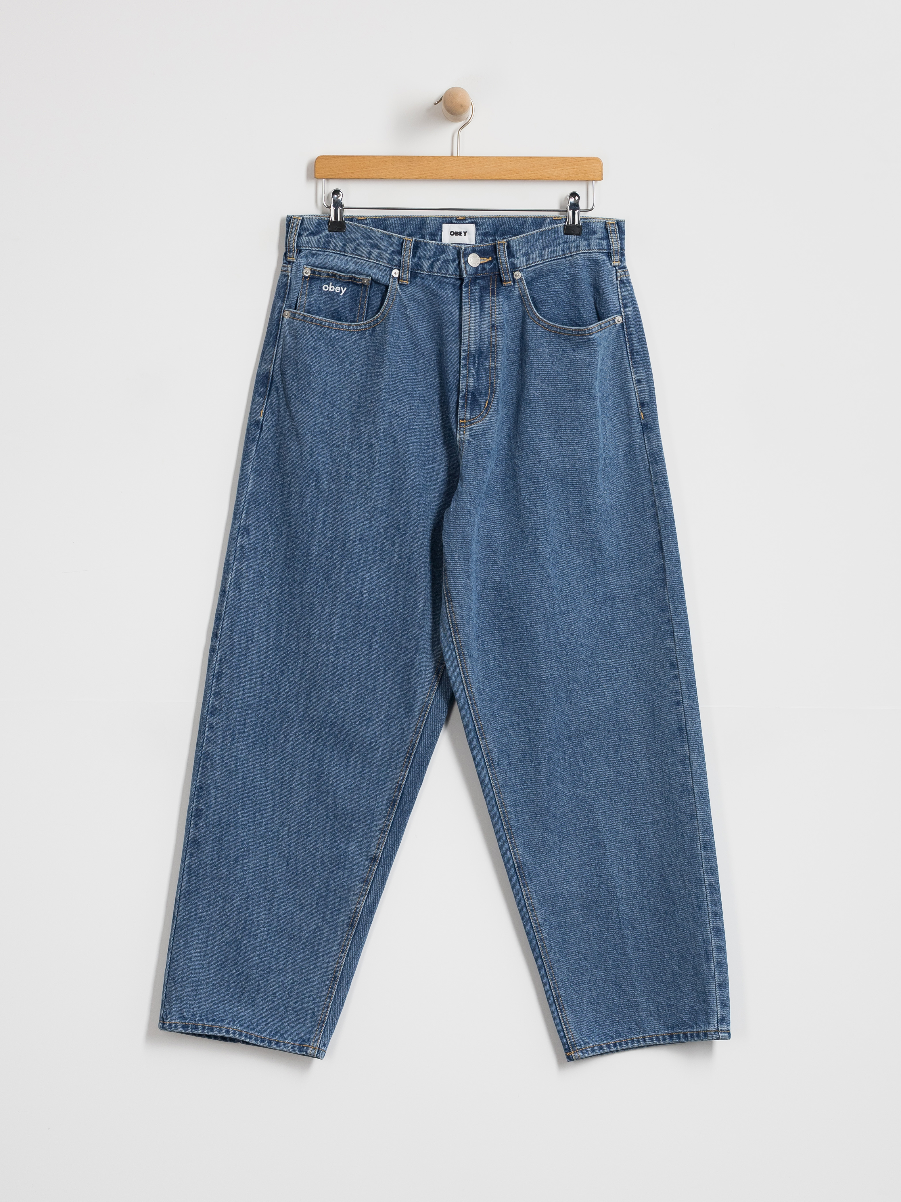 Штани OBEY Bigwig Baggy Denim (light indigo classic)