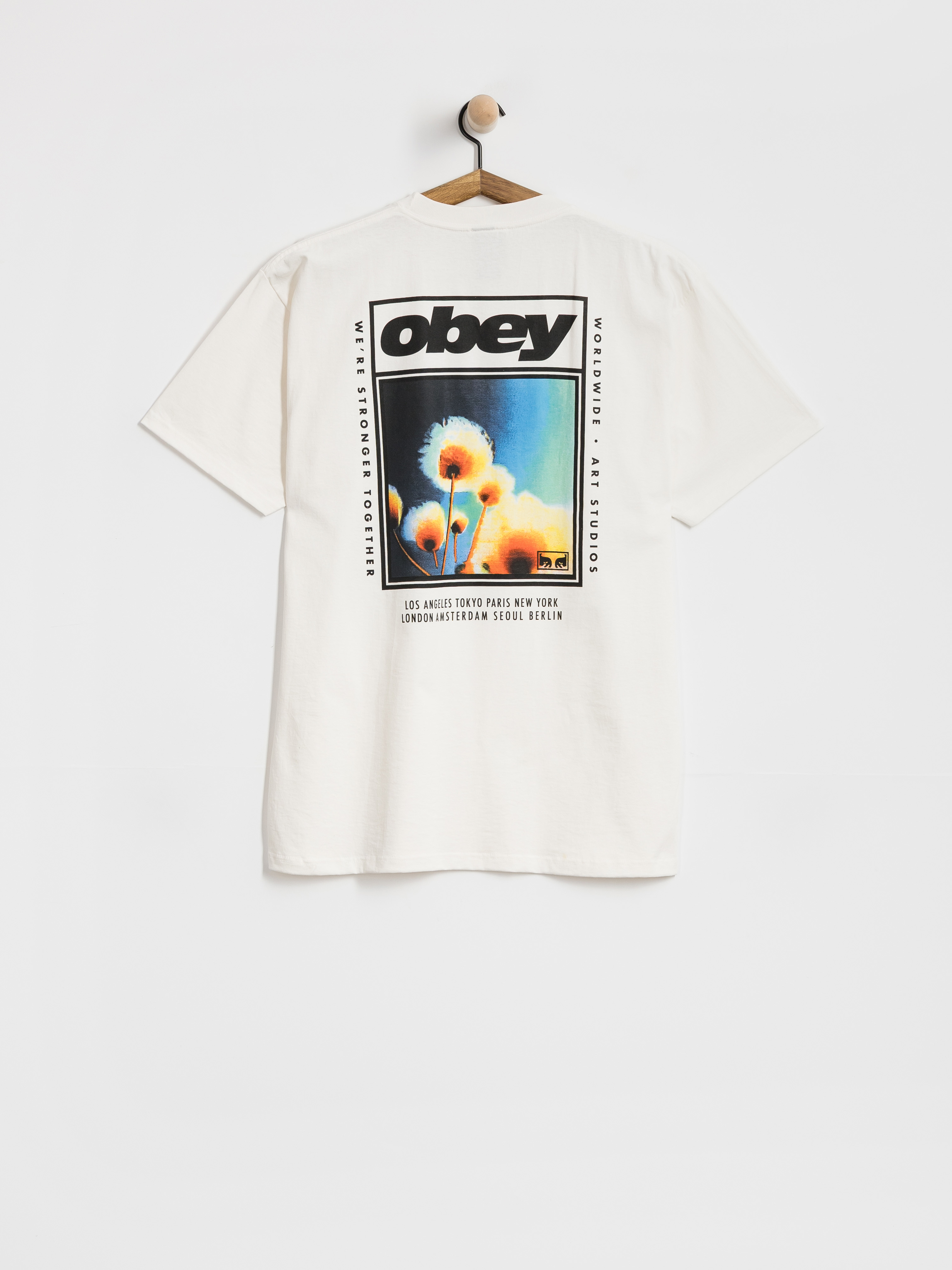 Футболка OBEY Stronger Together (vintage white)