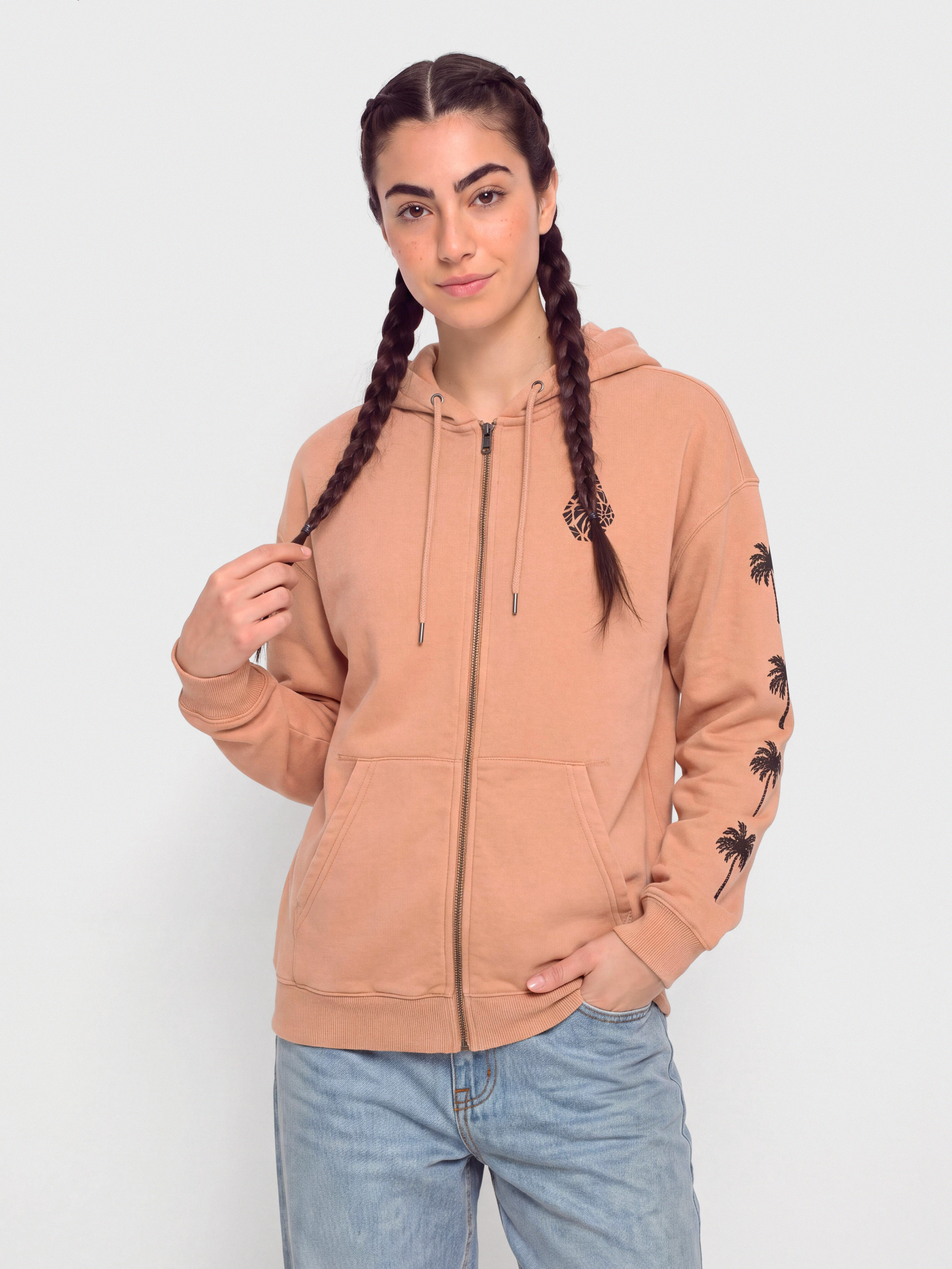 Світшот Volcom Stone Art Up Zip Wmn (sand brown)