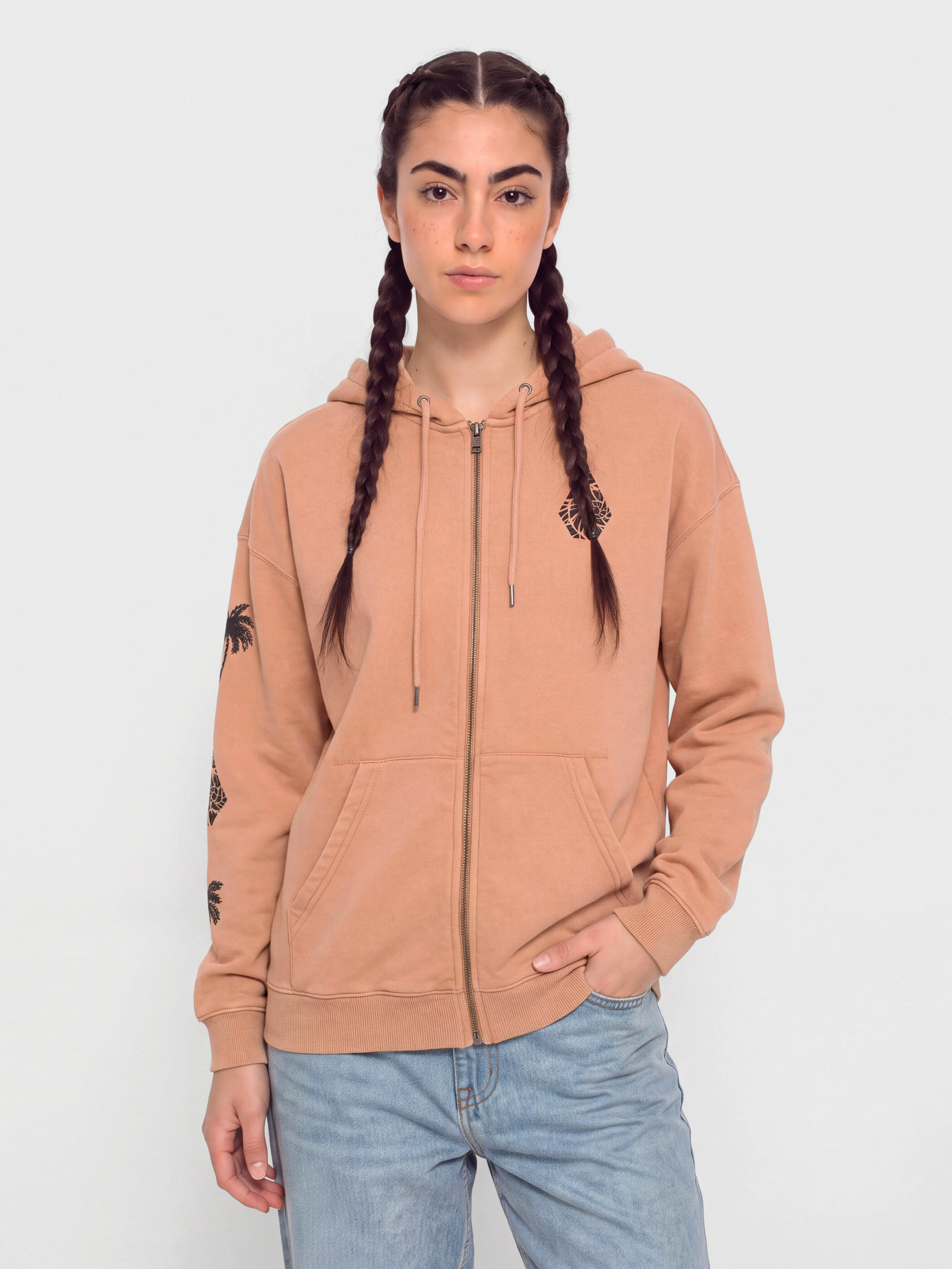 Світшот Volcom Stone Art Up Zip Wmn (sand brown)