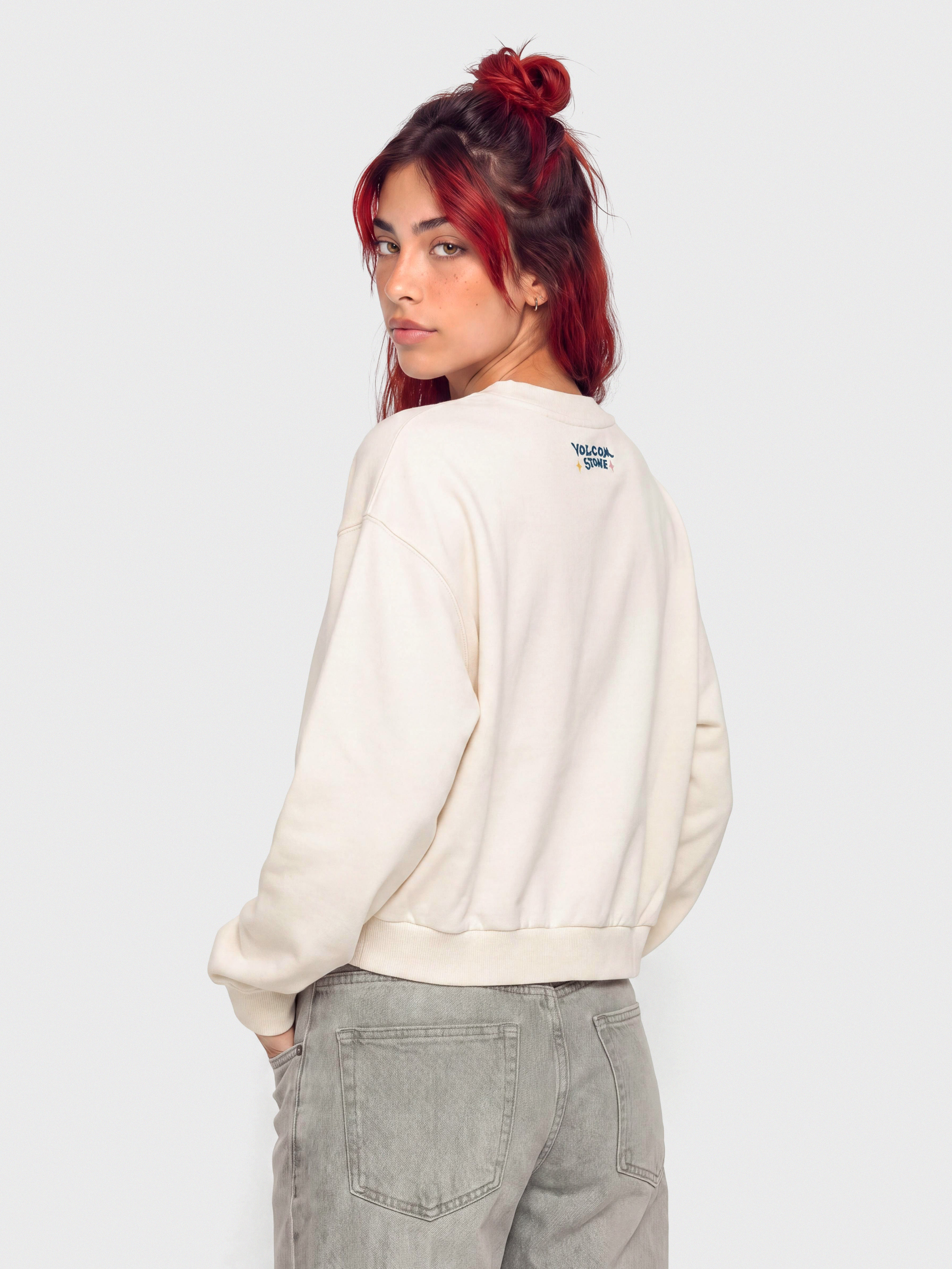 Світшот Volcom Fa Bruno Lucas Crew Wmn (off white)