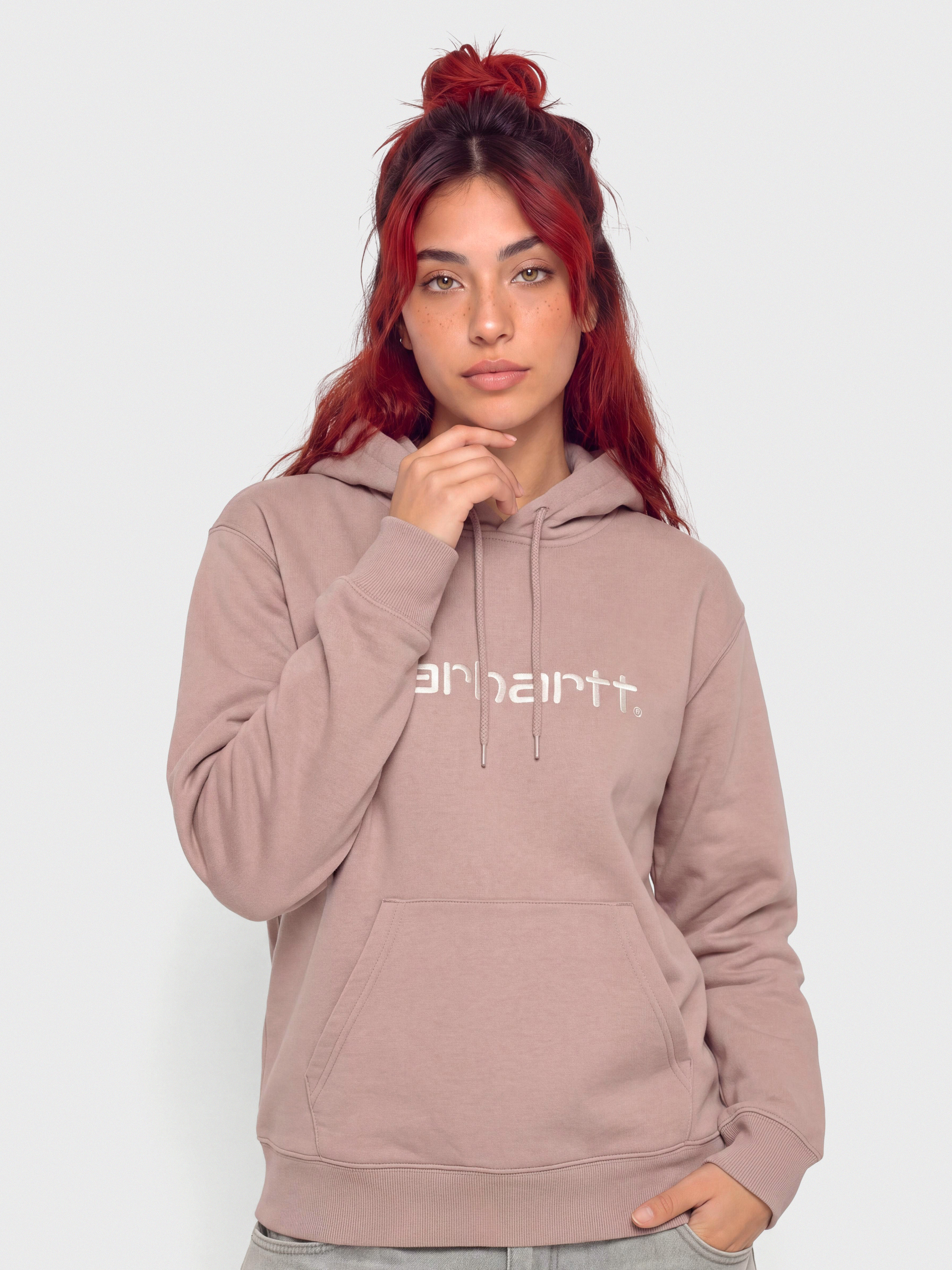 Худі Carhartt WIP Carhartt HD Wmn (gentle pink/cinnerus)