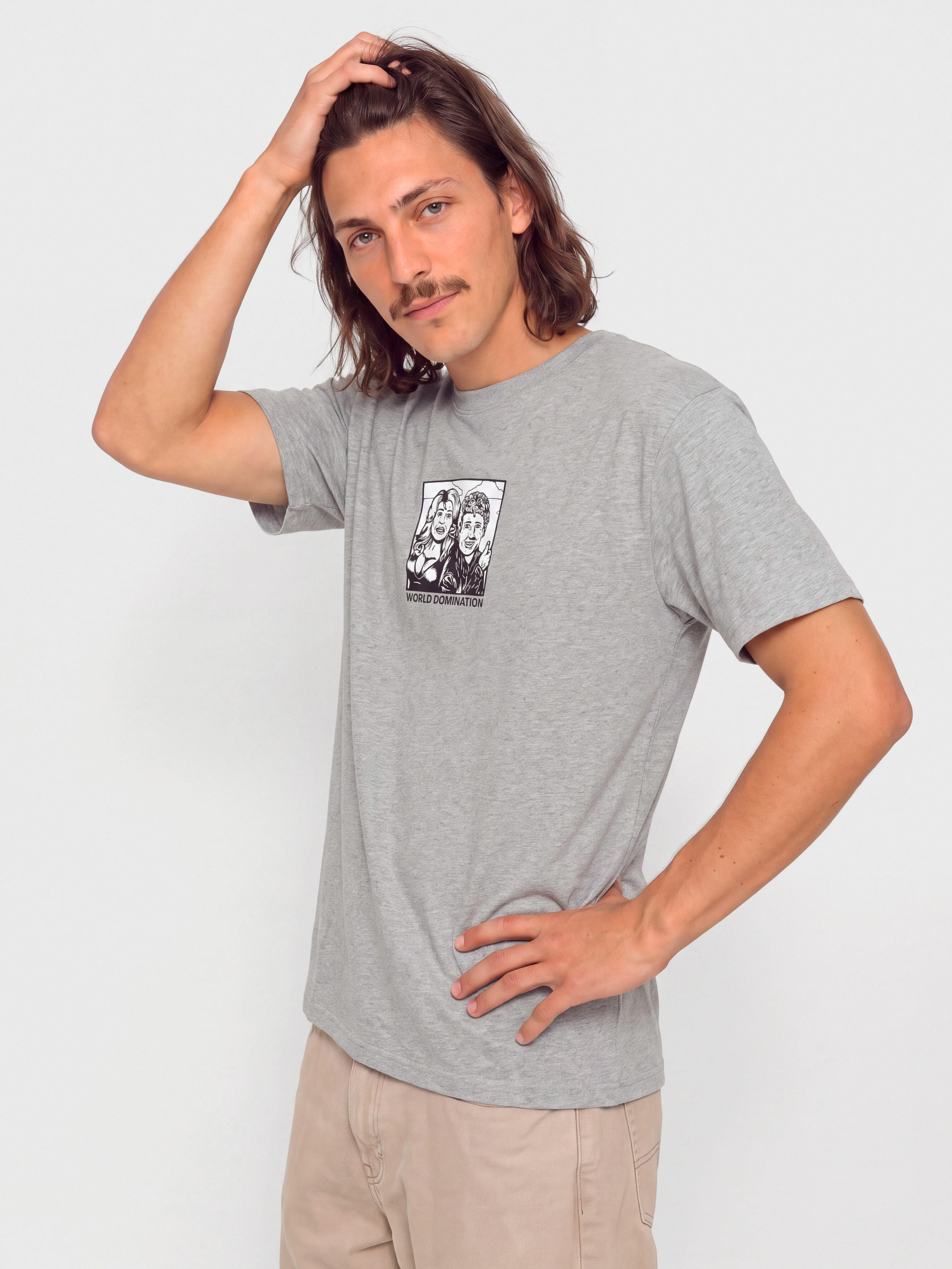 Футболка Polar Skate World Domination (heather grey)