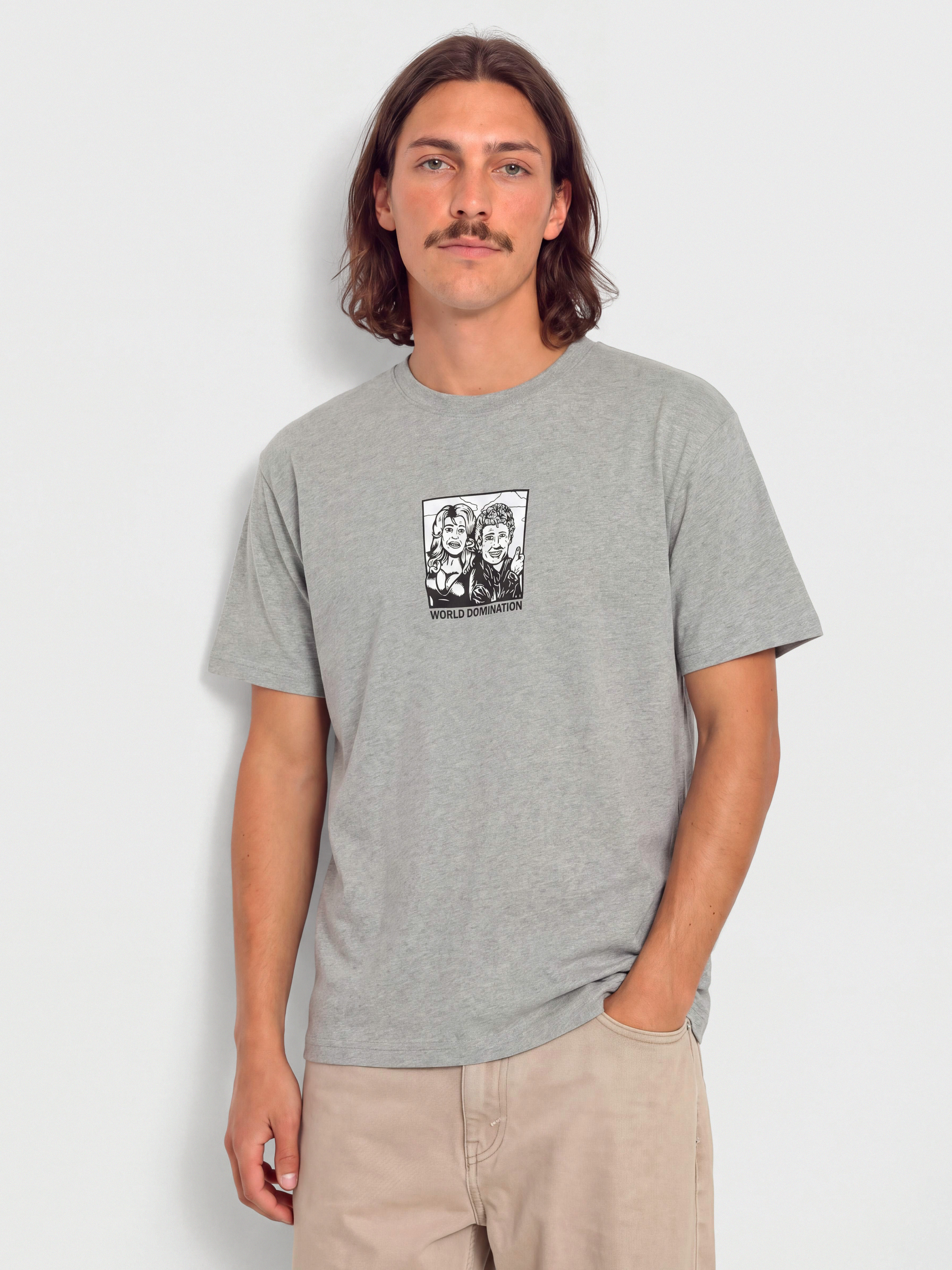 Футболка Polar Skate World Domination (heather grey)