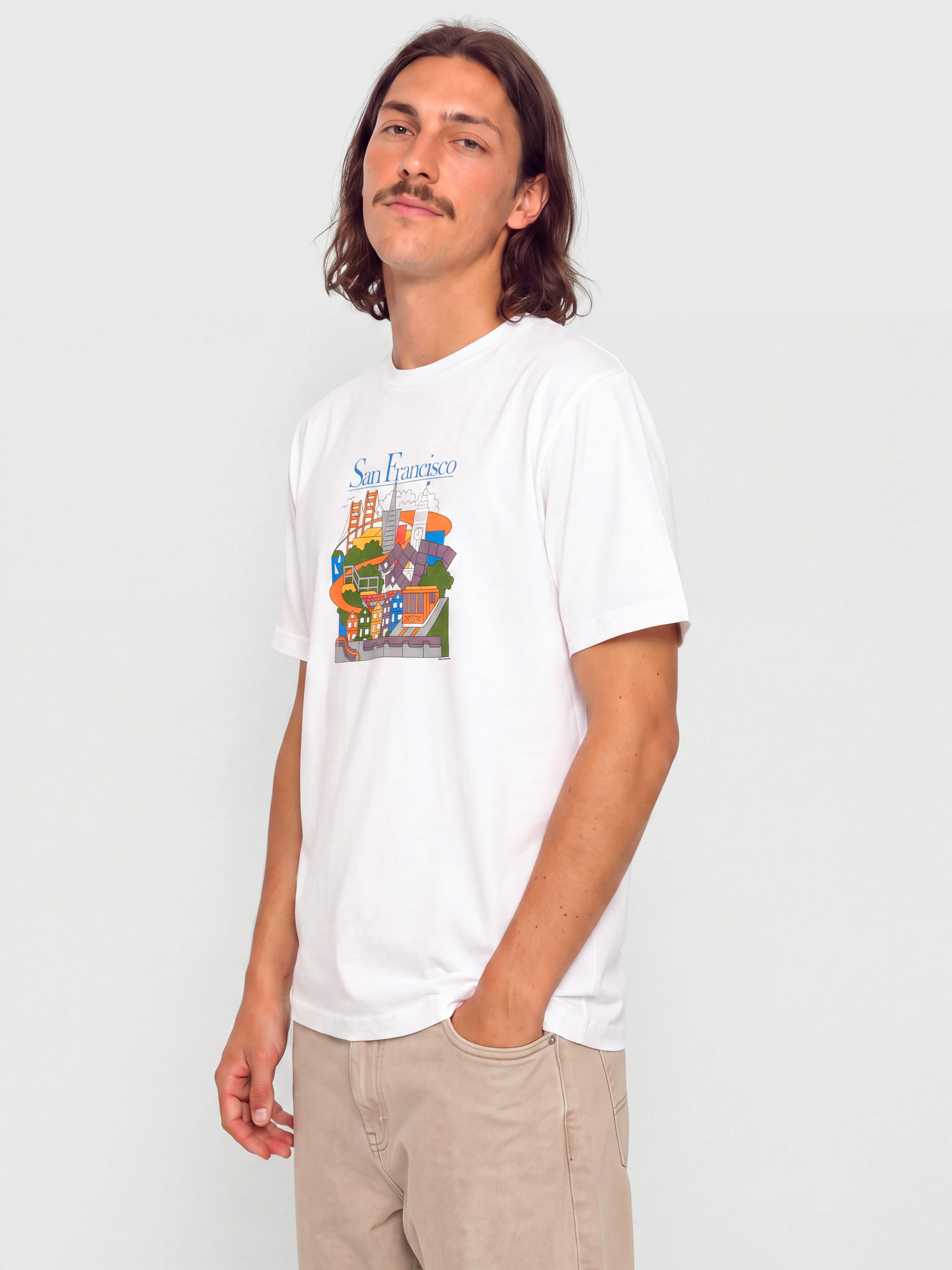 Футболка Real Sf Travel (white w/multi color print)