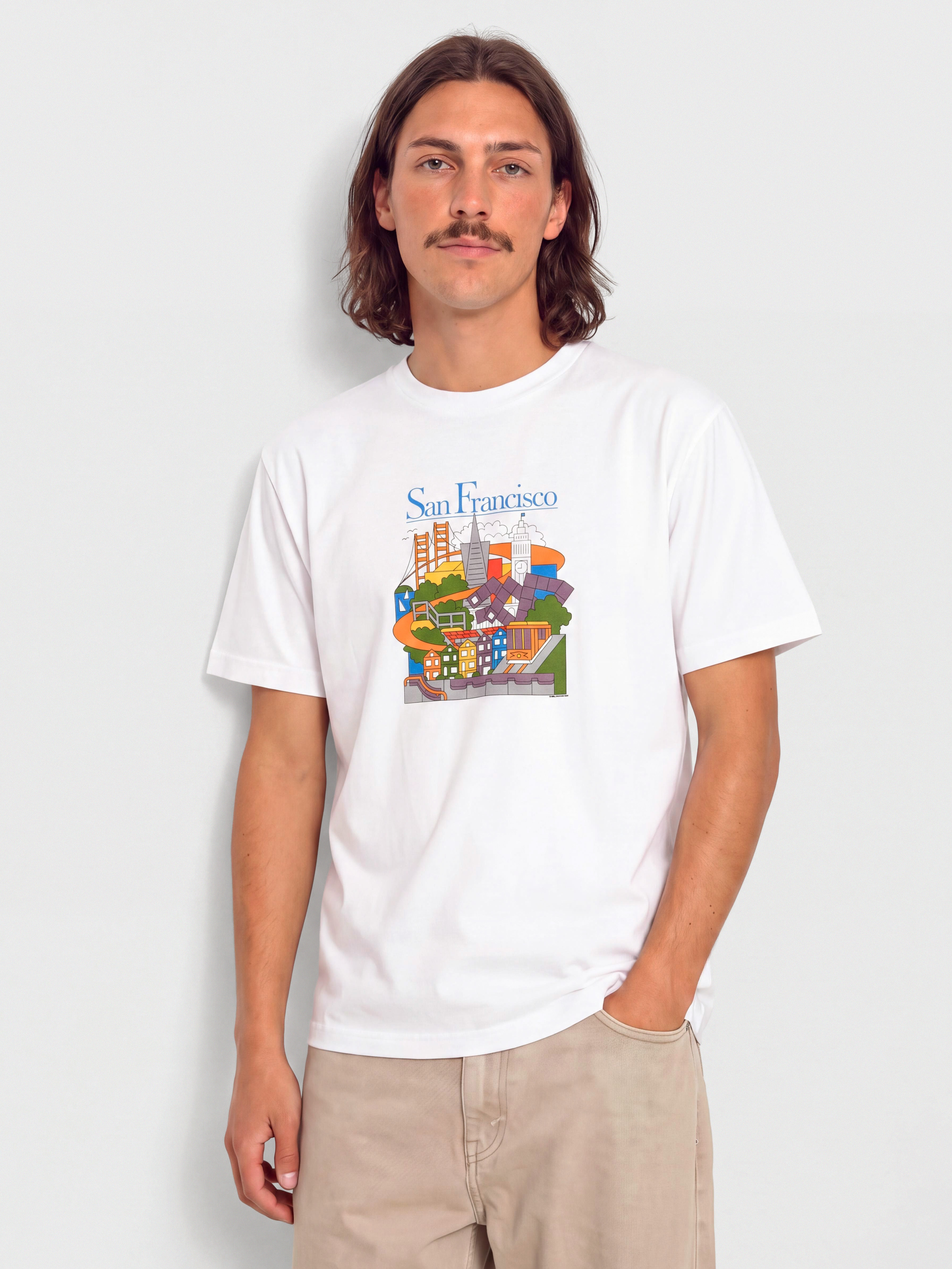 Футболка Real Sf Travel (white w/multi color print)