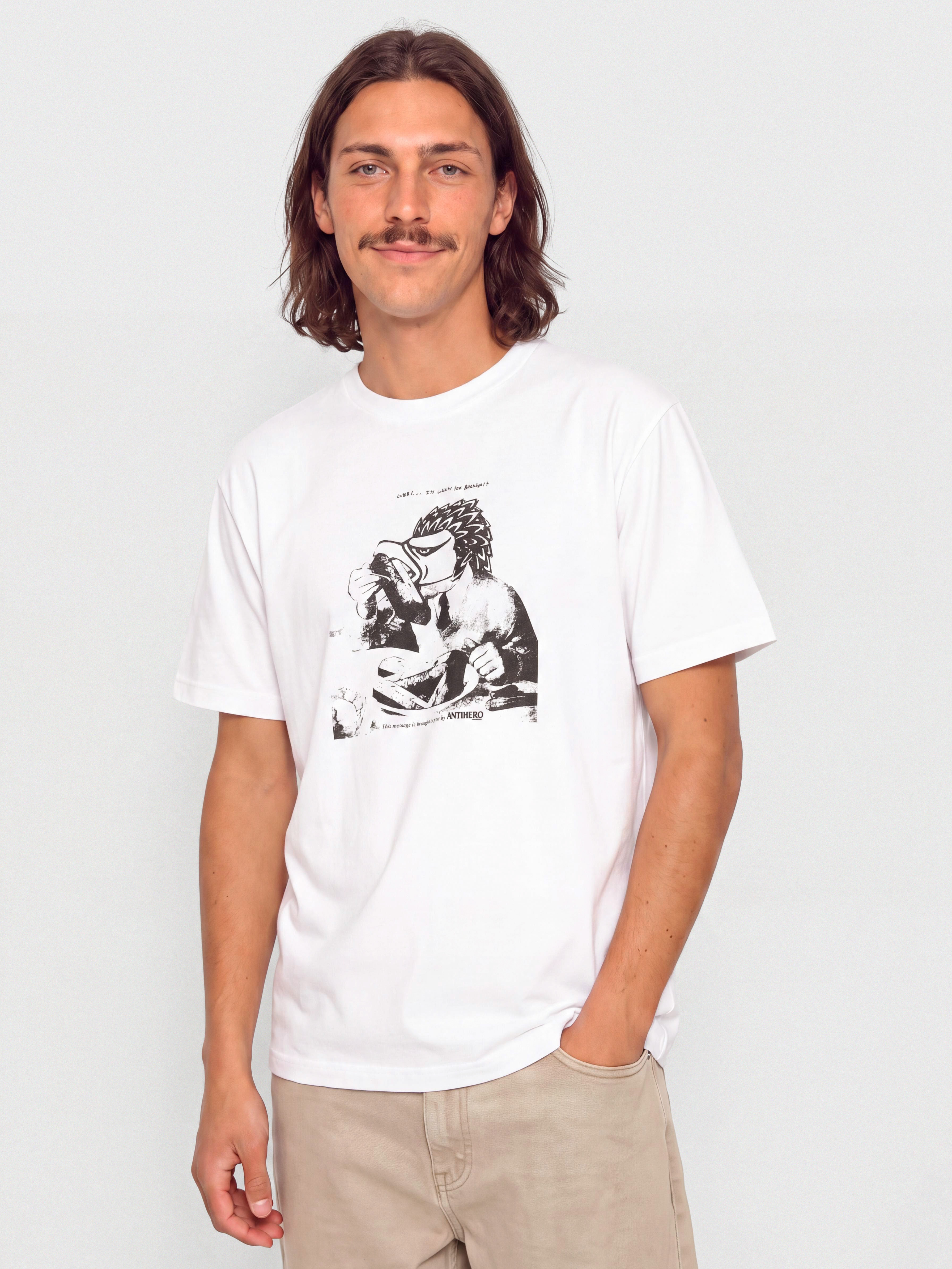 Футболка Antihero Tasty Curbs (white w/black tonal print)