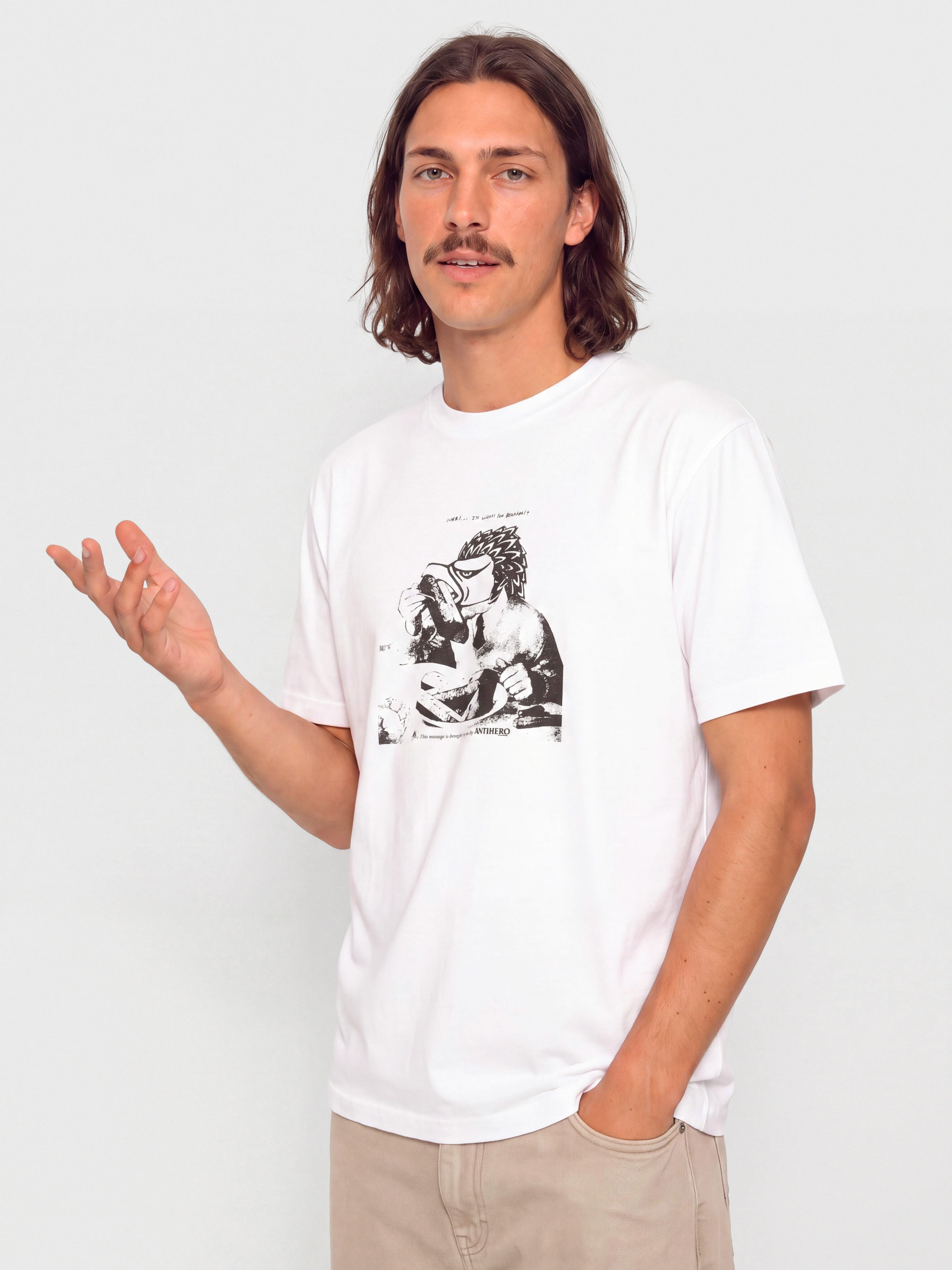 Футболка Antihero Tasty Curbs (white w/black tonal print)