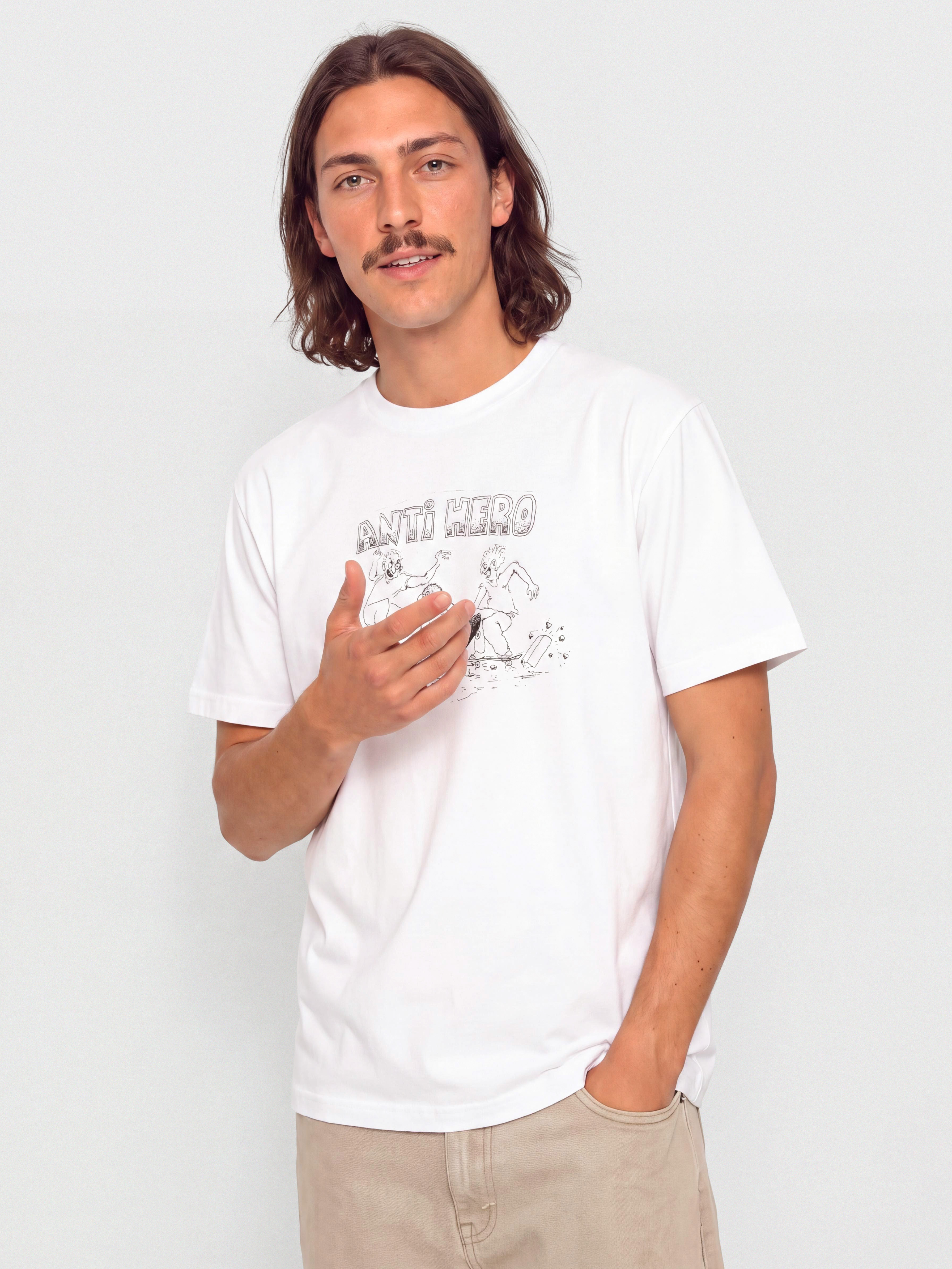 Футболка Antihero Curb Pit (white w/black print)