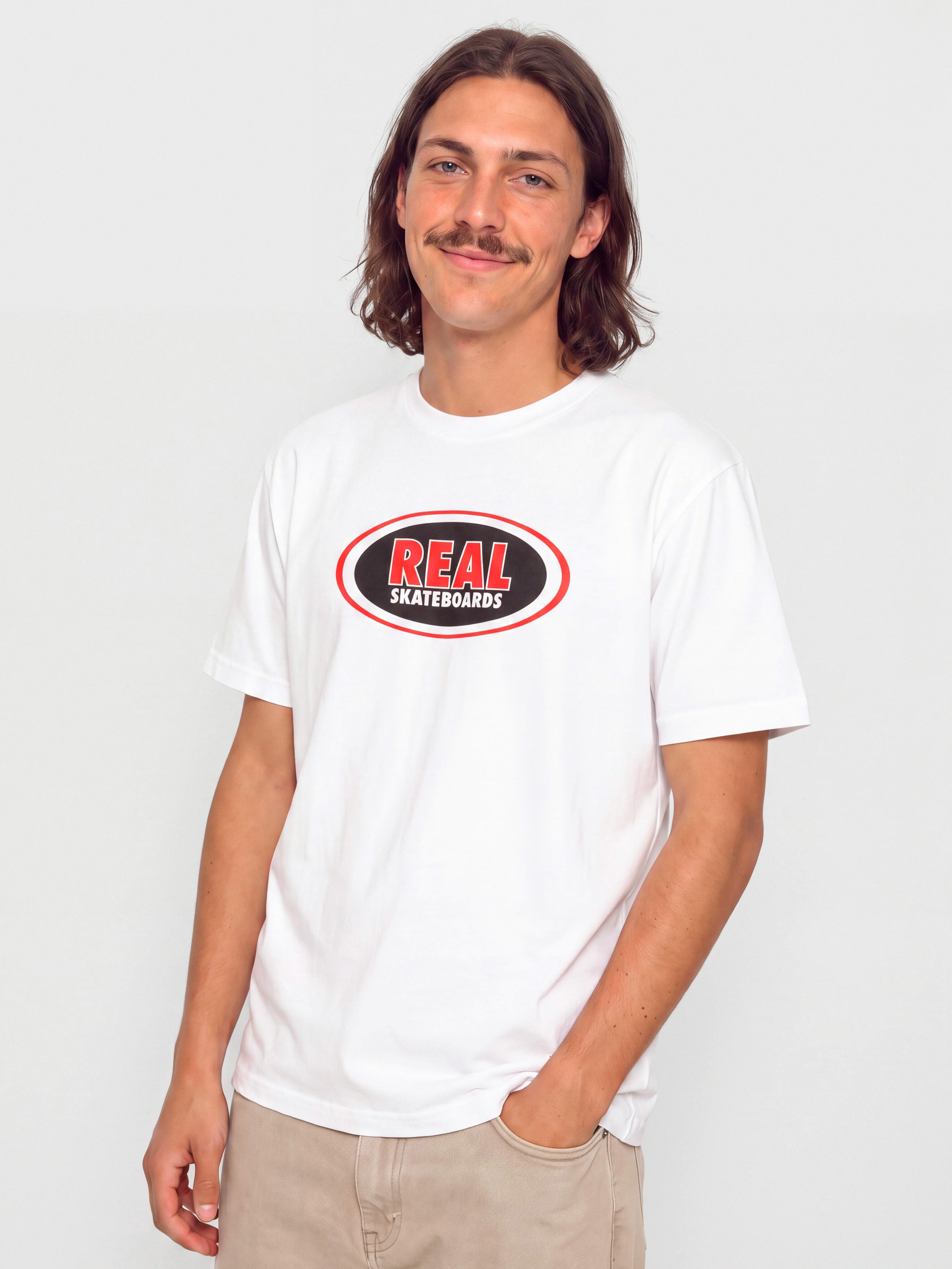 Футболка Real Oval (white/red/black)