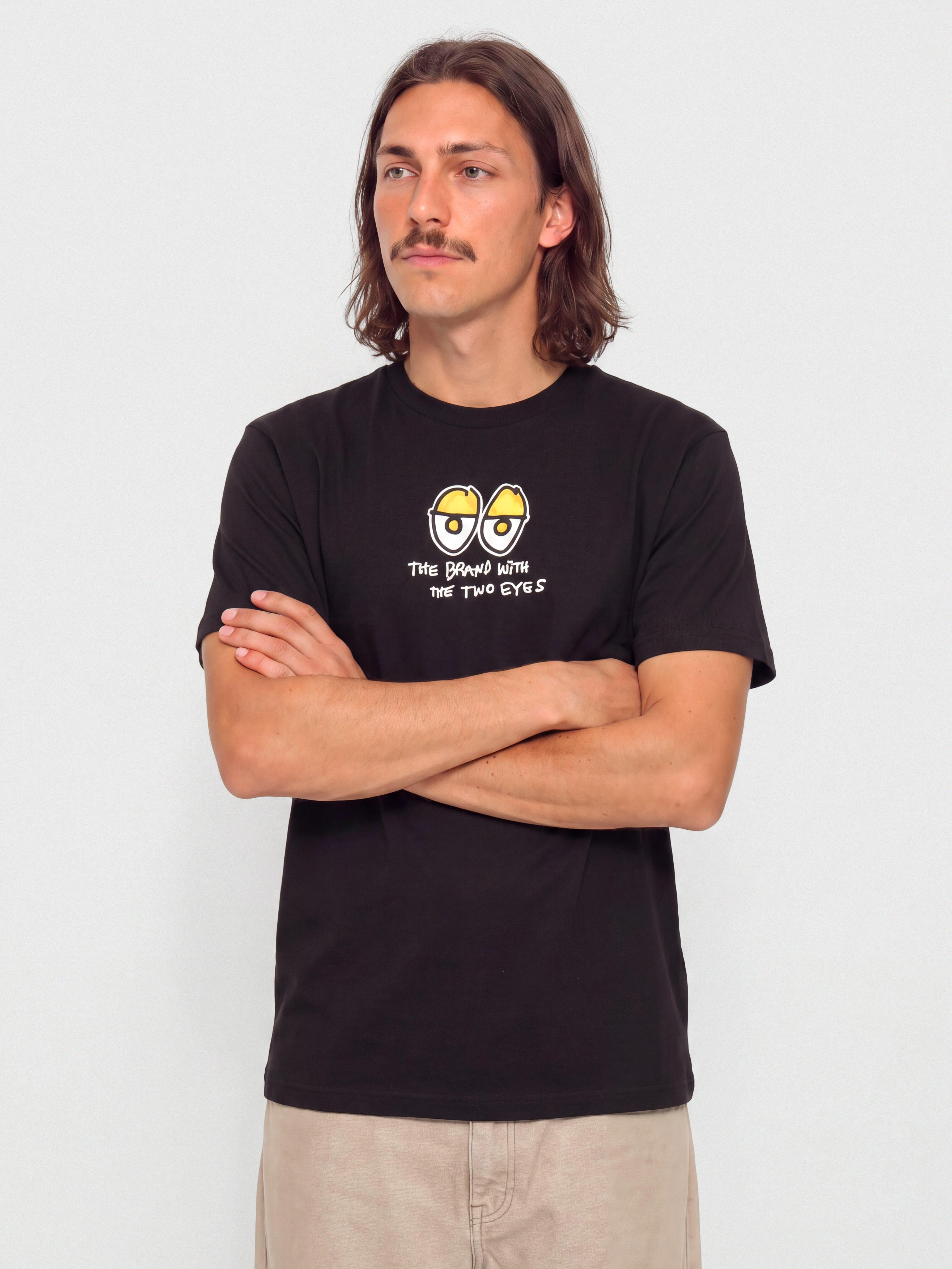 Футболка Krooked Two Eyes Fill (black w/multi color print)