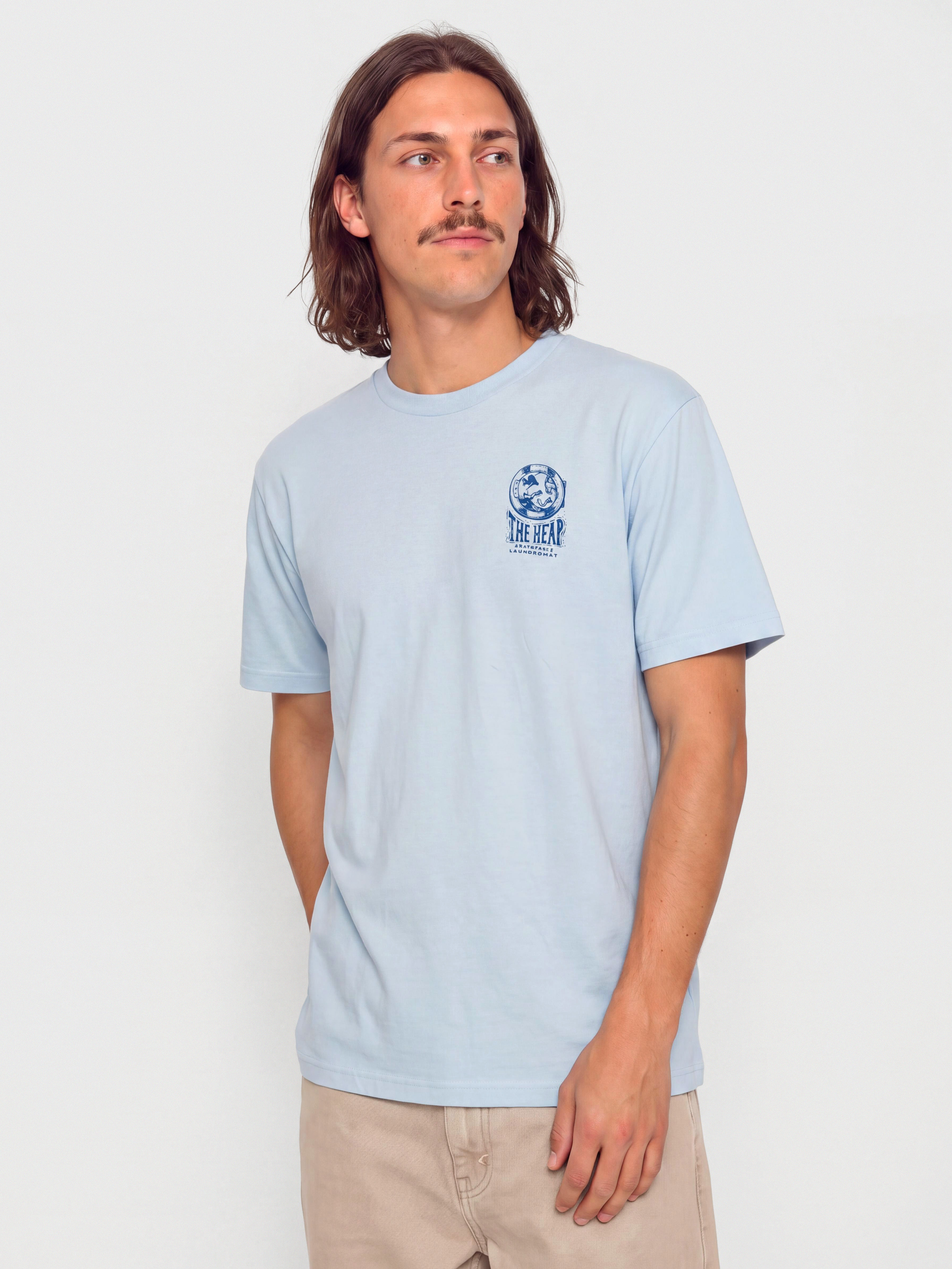 Футболка Antihero The Heap (powder blue w/dk blue prints)
