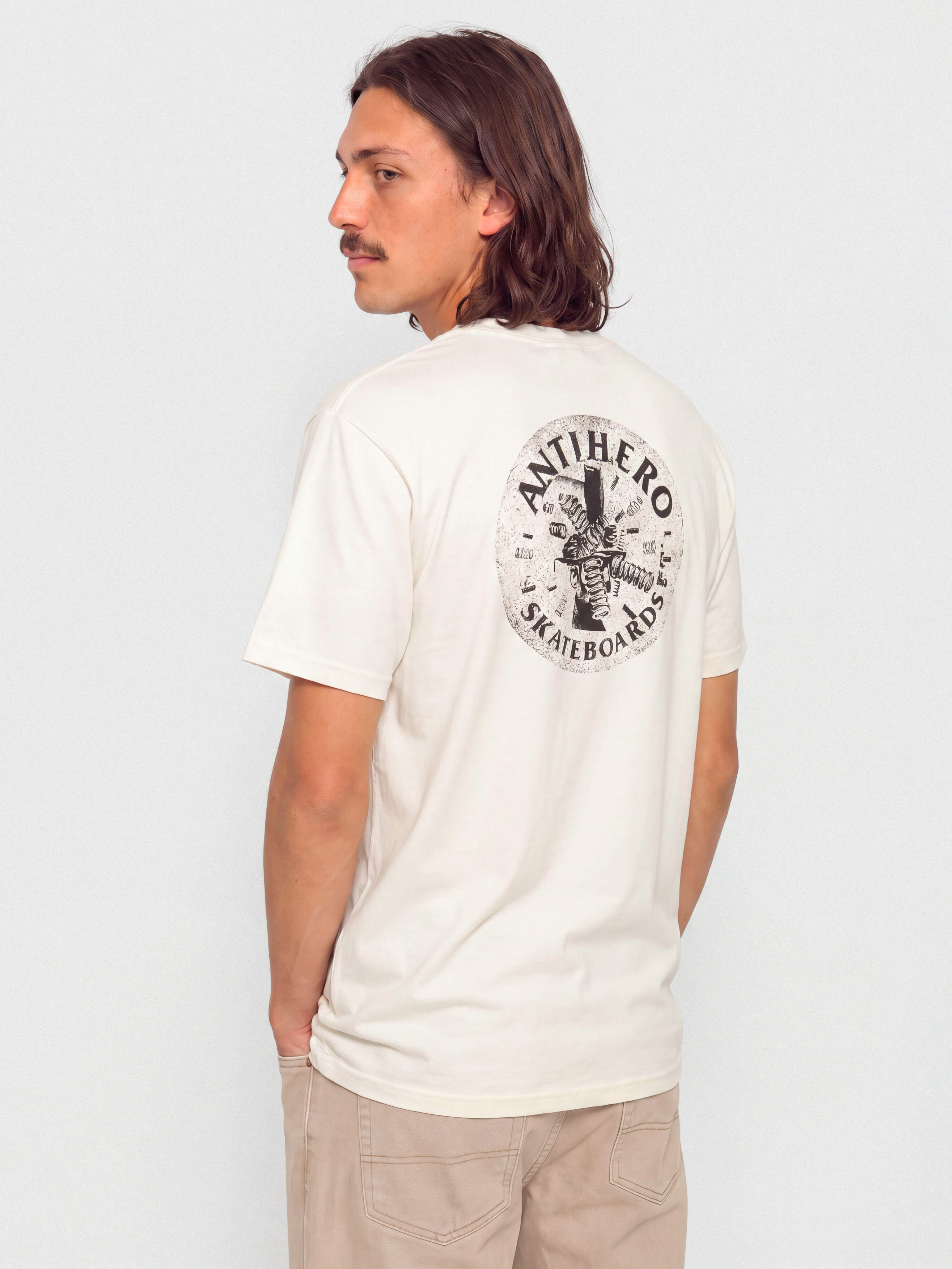 Футболка Antihero Engineering (heather cream w/black prints)