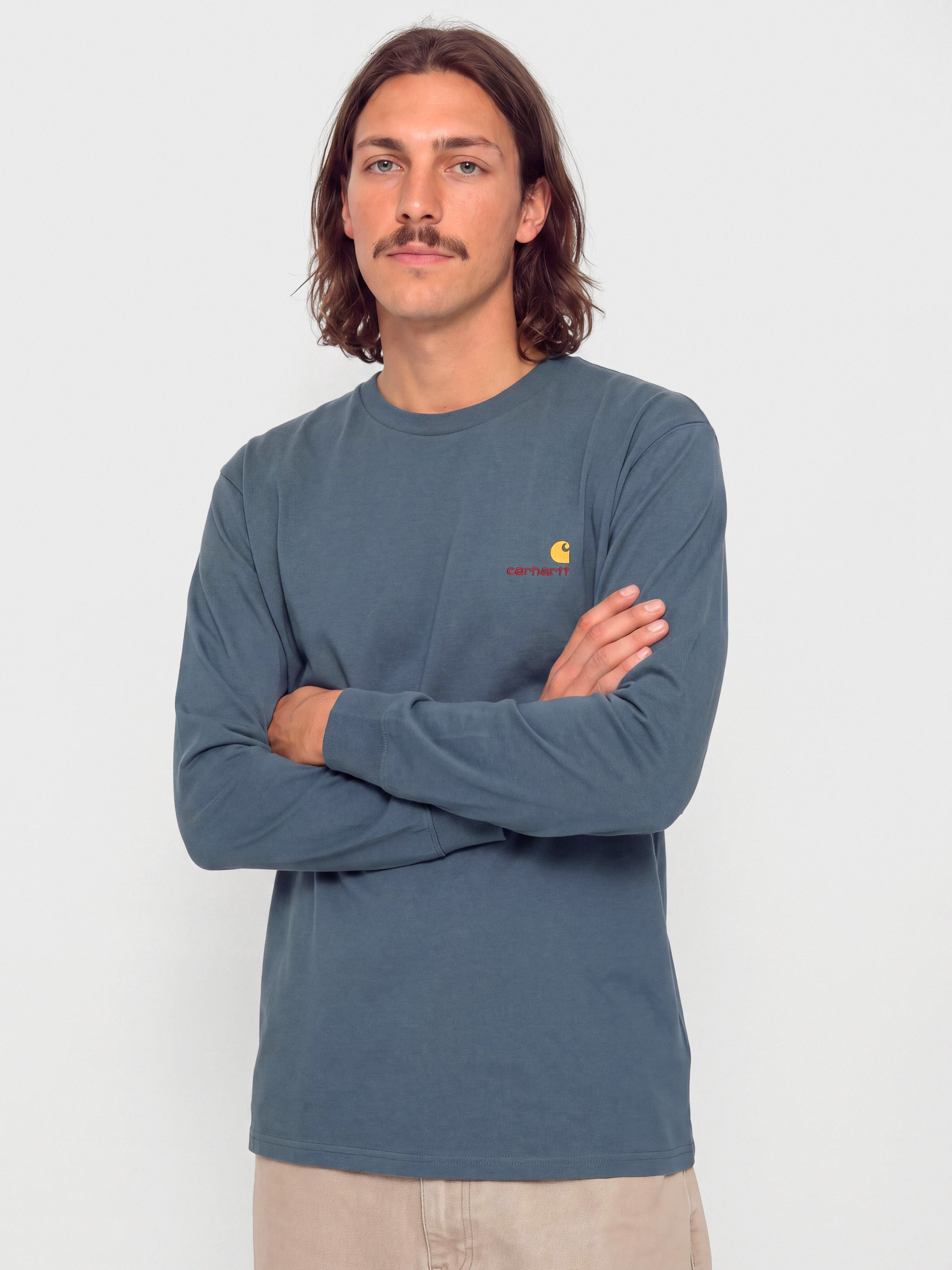 u041bu043eu043du0433u0441u043bu0456u0432 Carhartt WIP American Script (office blue)