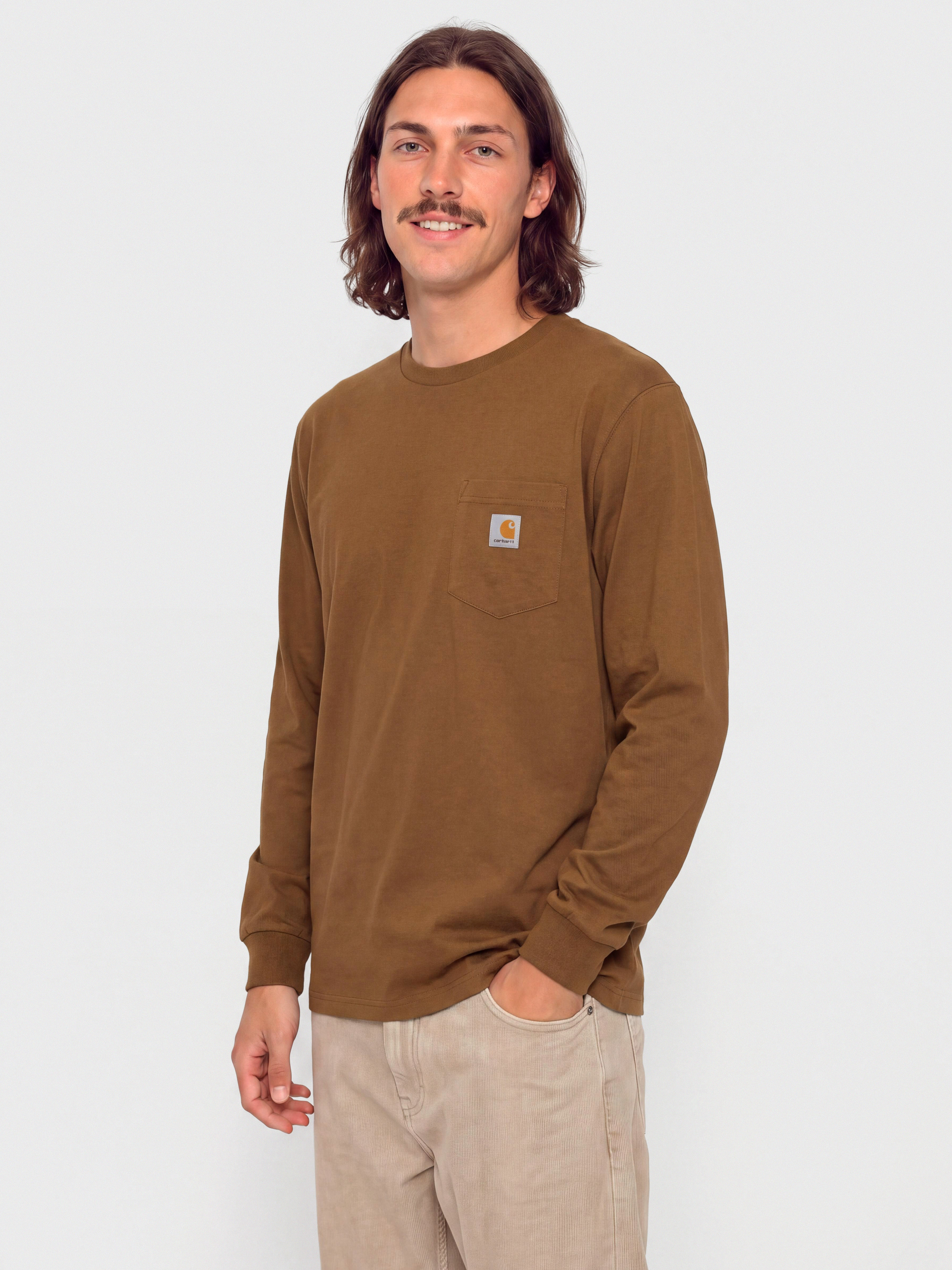 Лонгслів Carhartt WIP Pocket (wip h brown)