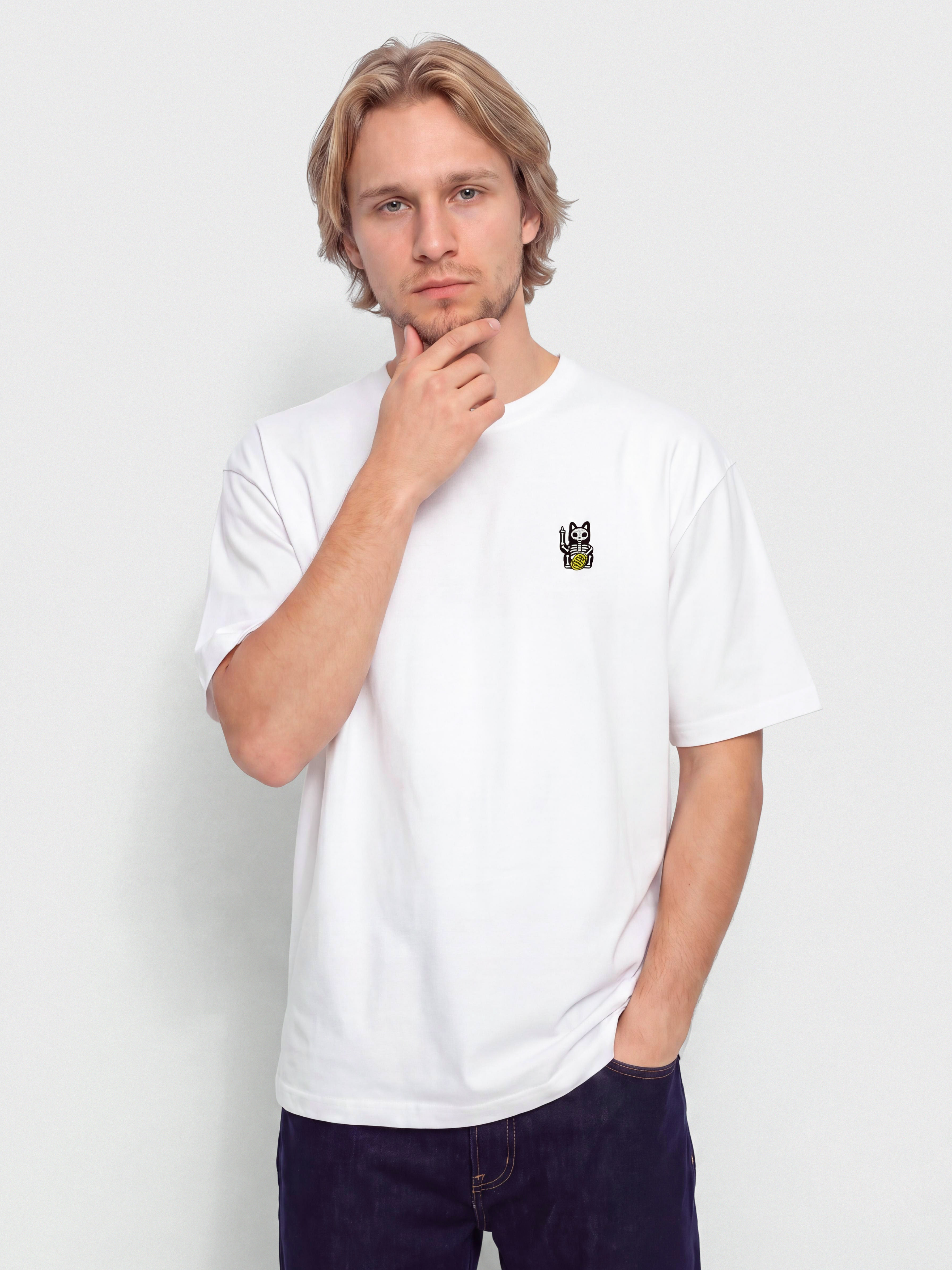 Футболка Iriedaily Bone Cat (white)