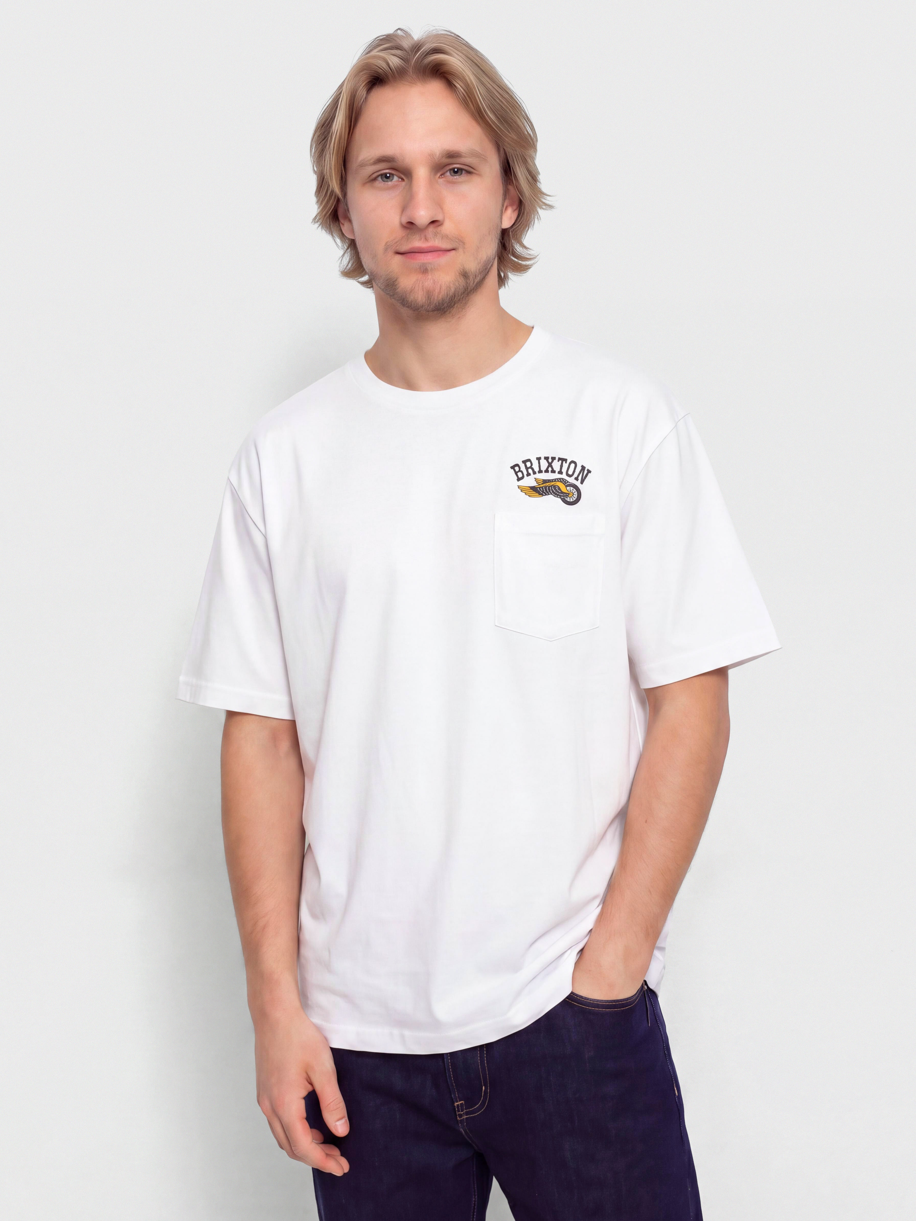 Футболка Brixton Roller Tlrt Pkt (white)