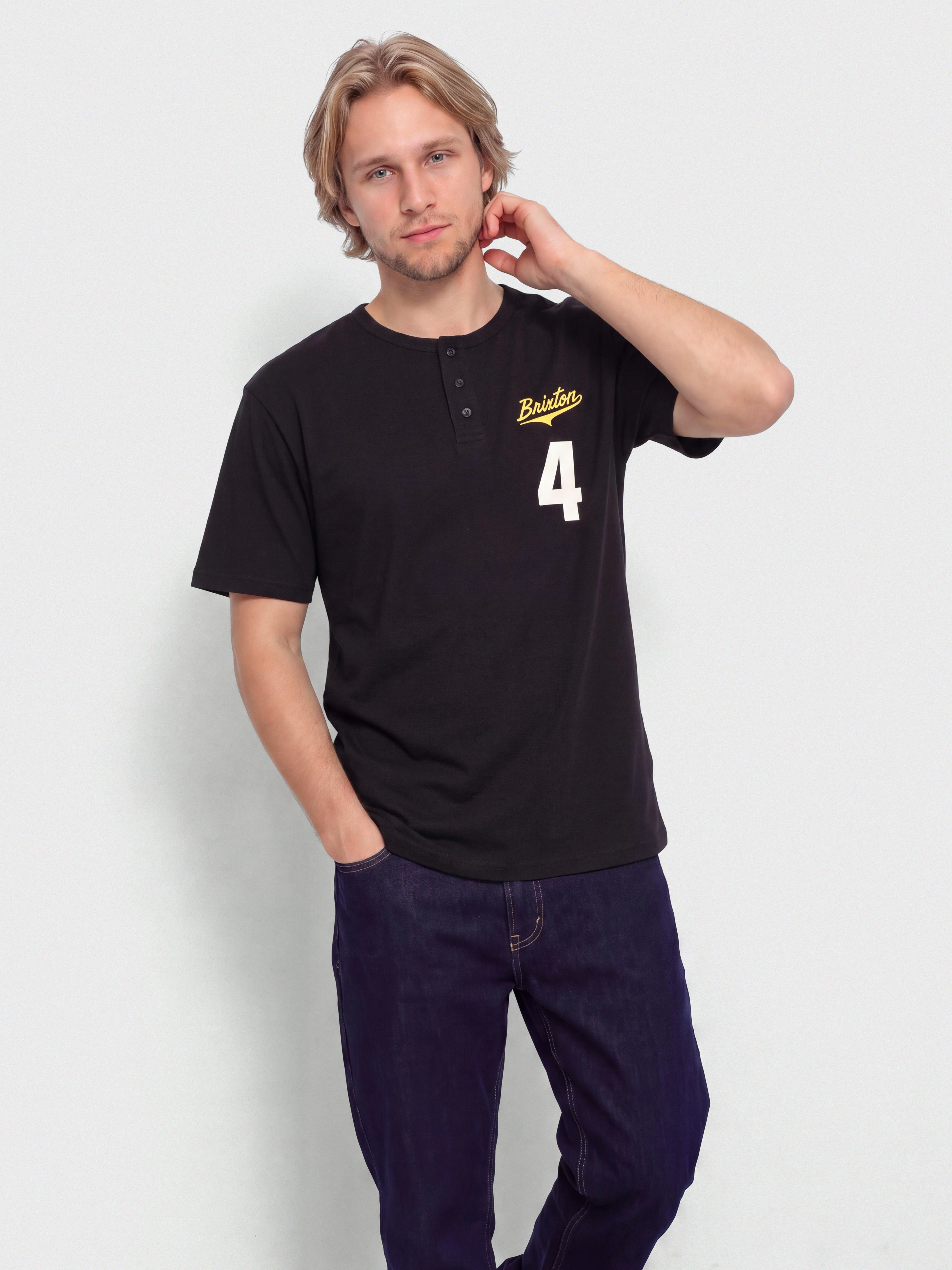 Футболка Brixton The League Baseball (black/black)