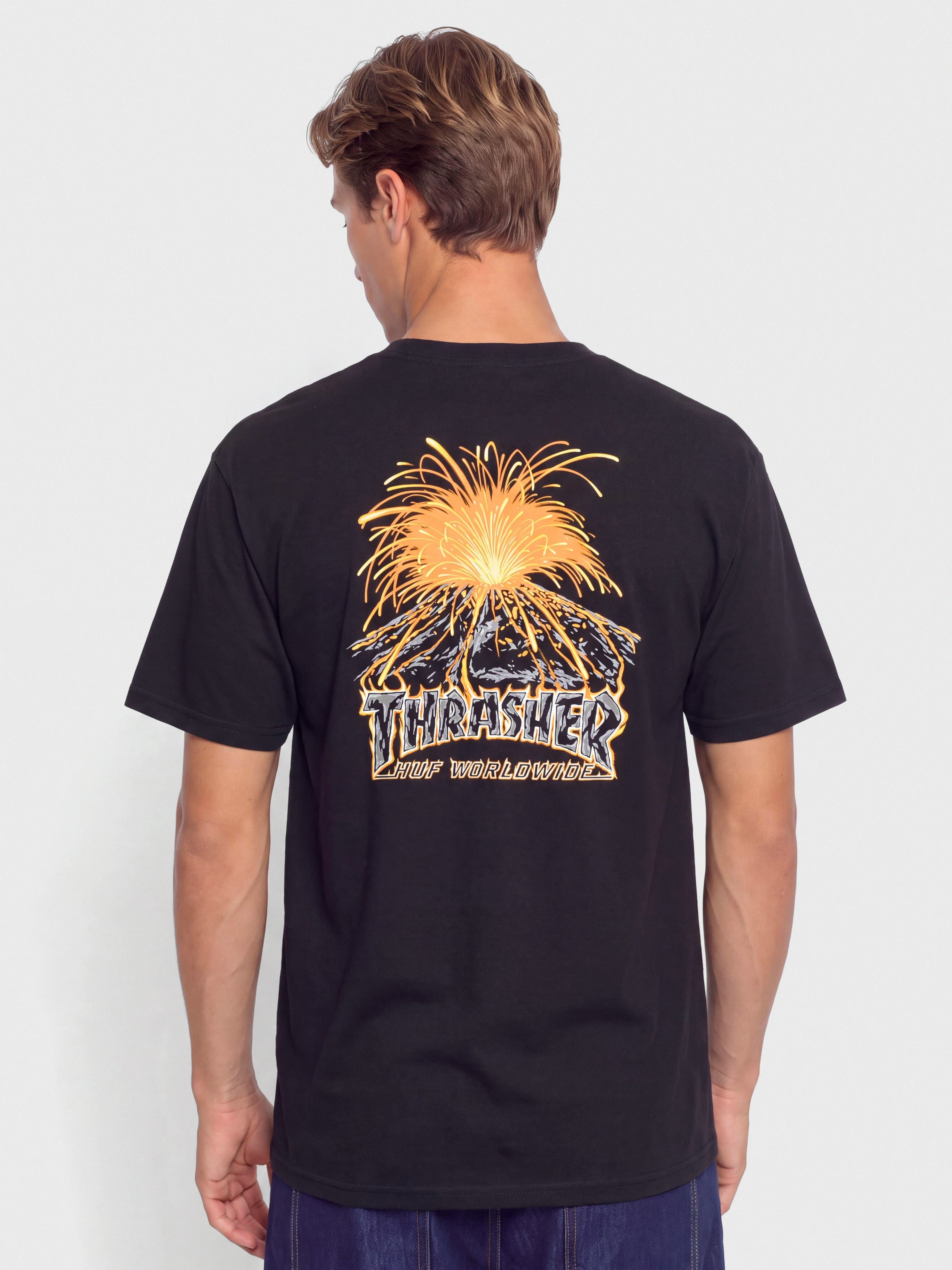 Футболка HUF X Thrasher Meltdown (black)