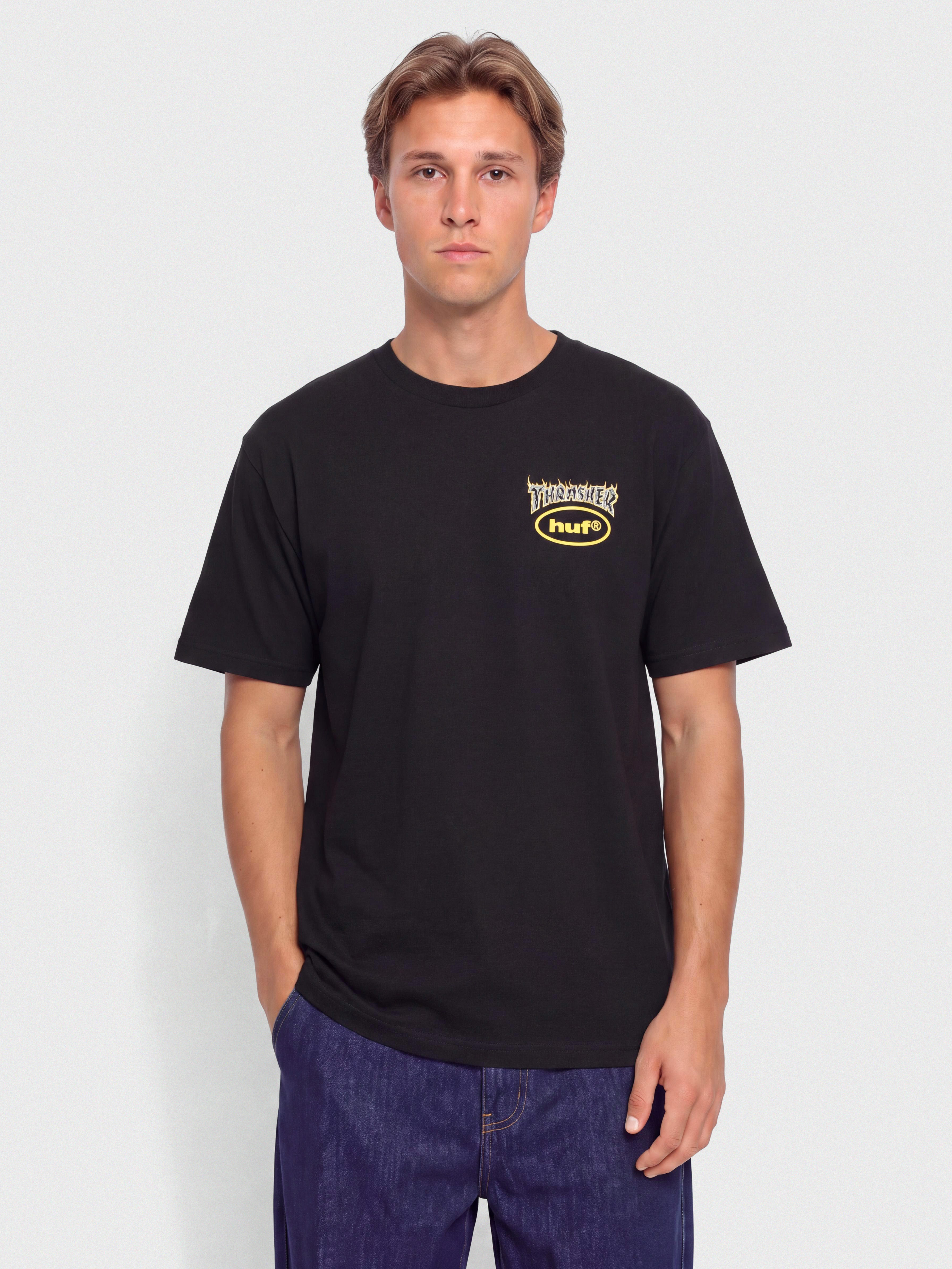 Футболка HUF X Thrasher Meltdown (black)