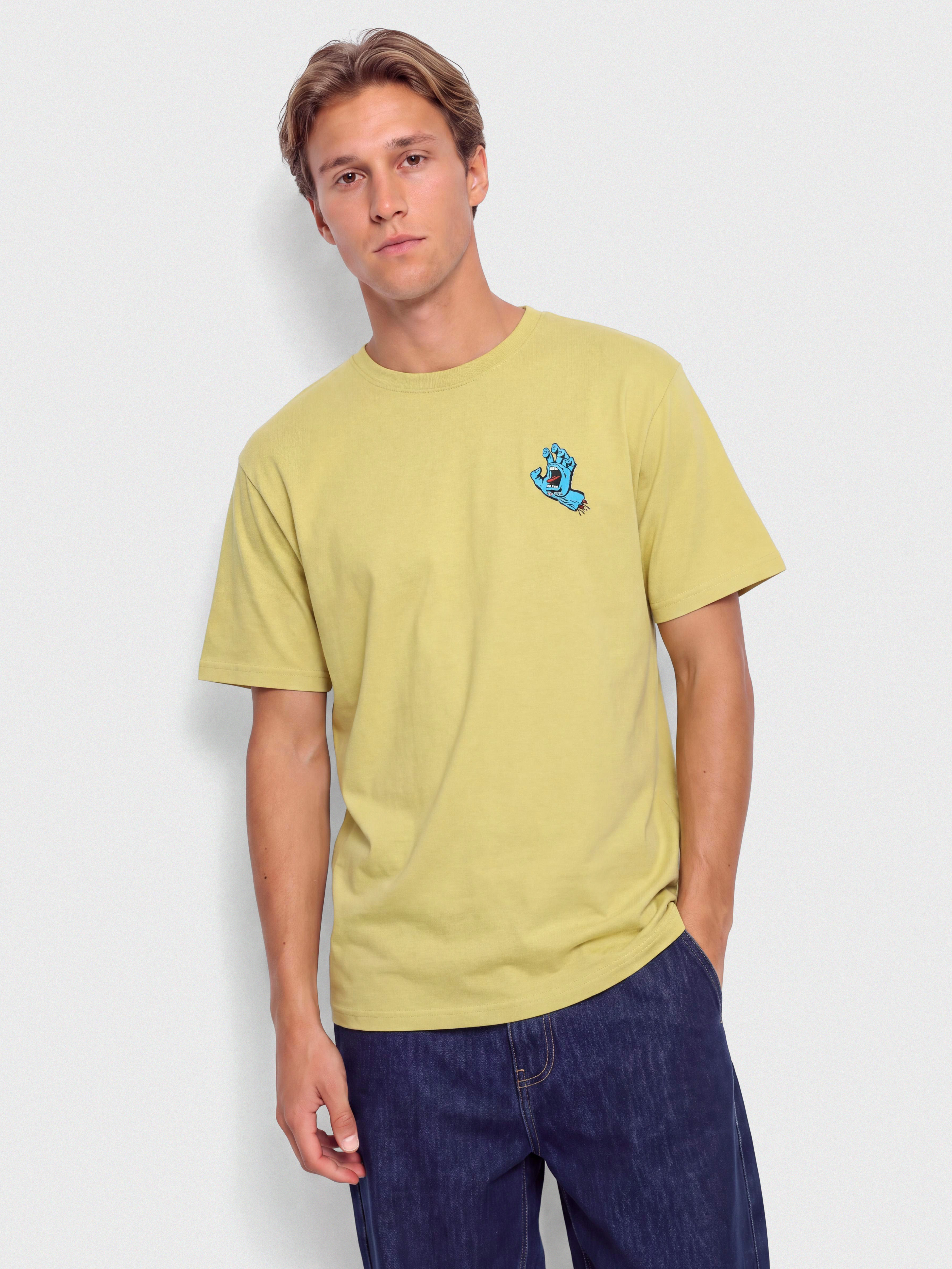Футболка Santa Cruz Screaming Hand Chest (faded khaki)