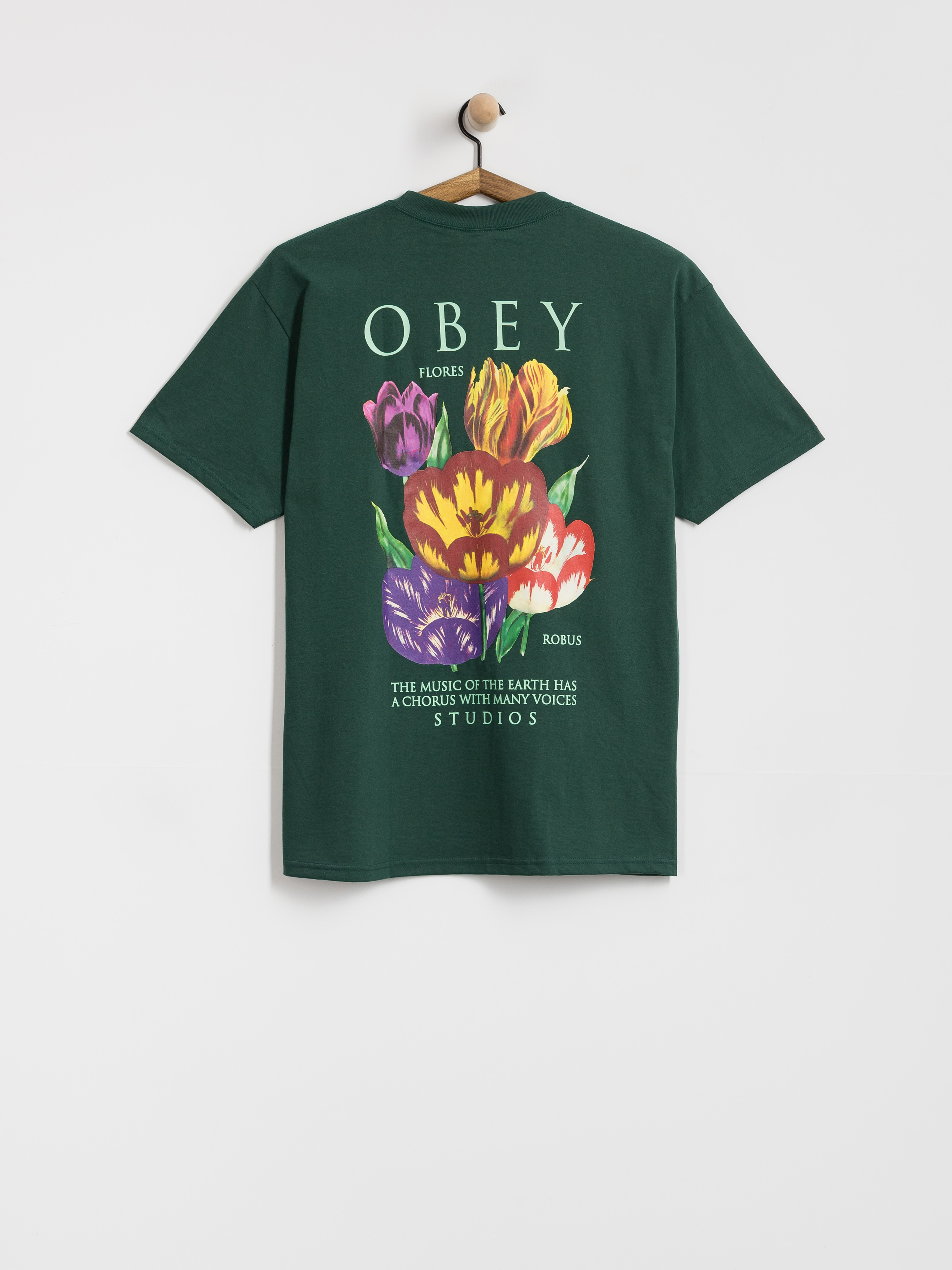 Футболка OBEY Flores Robus (rainforest)