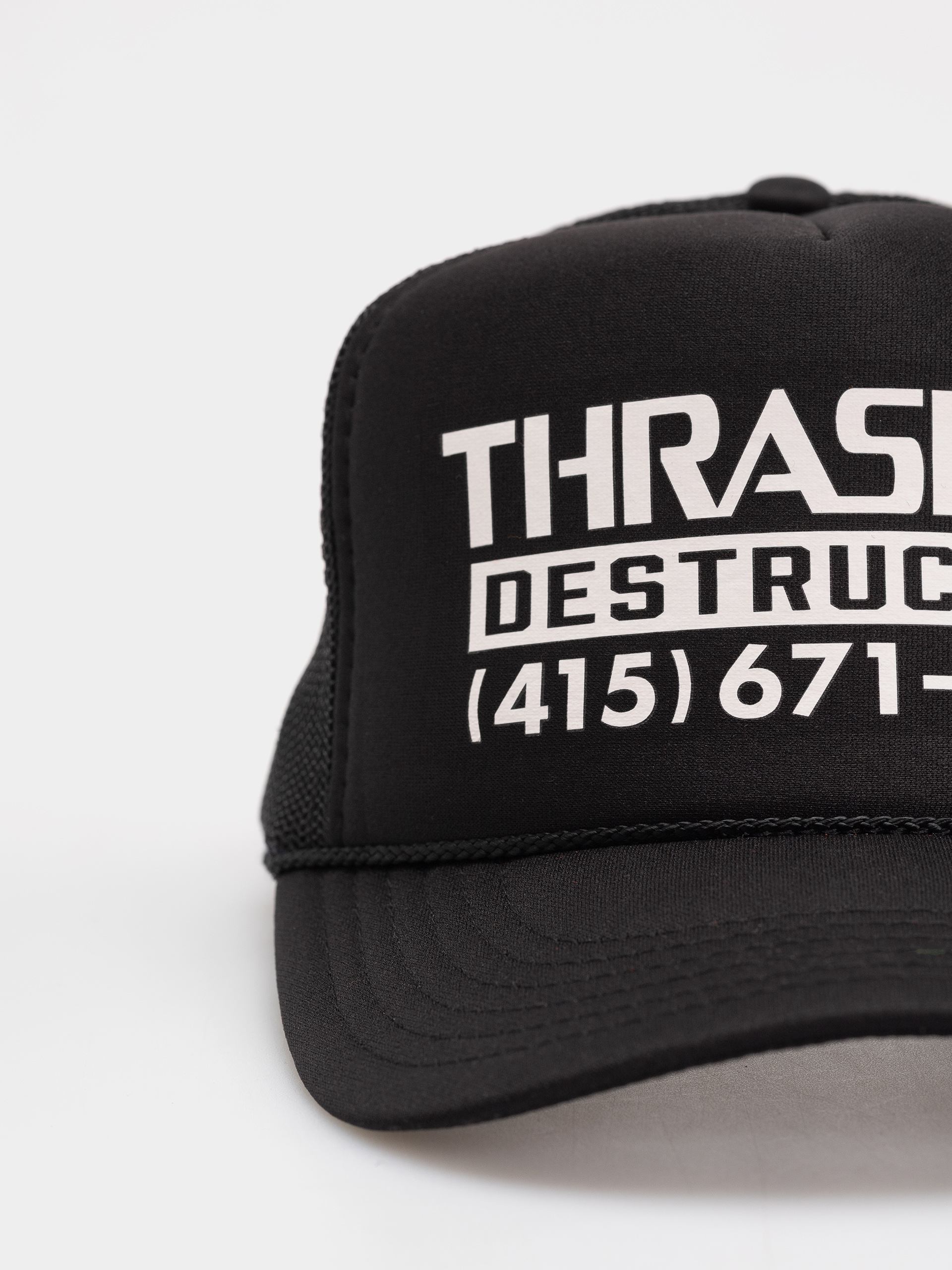 Кепка Thrasher Destruction Trucker (black/black)