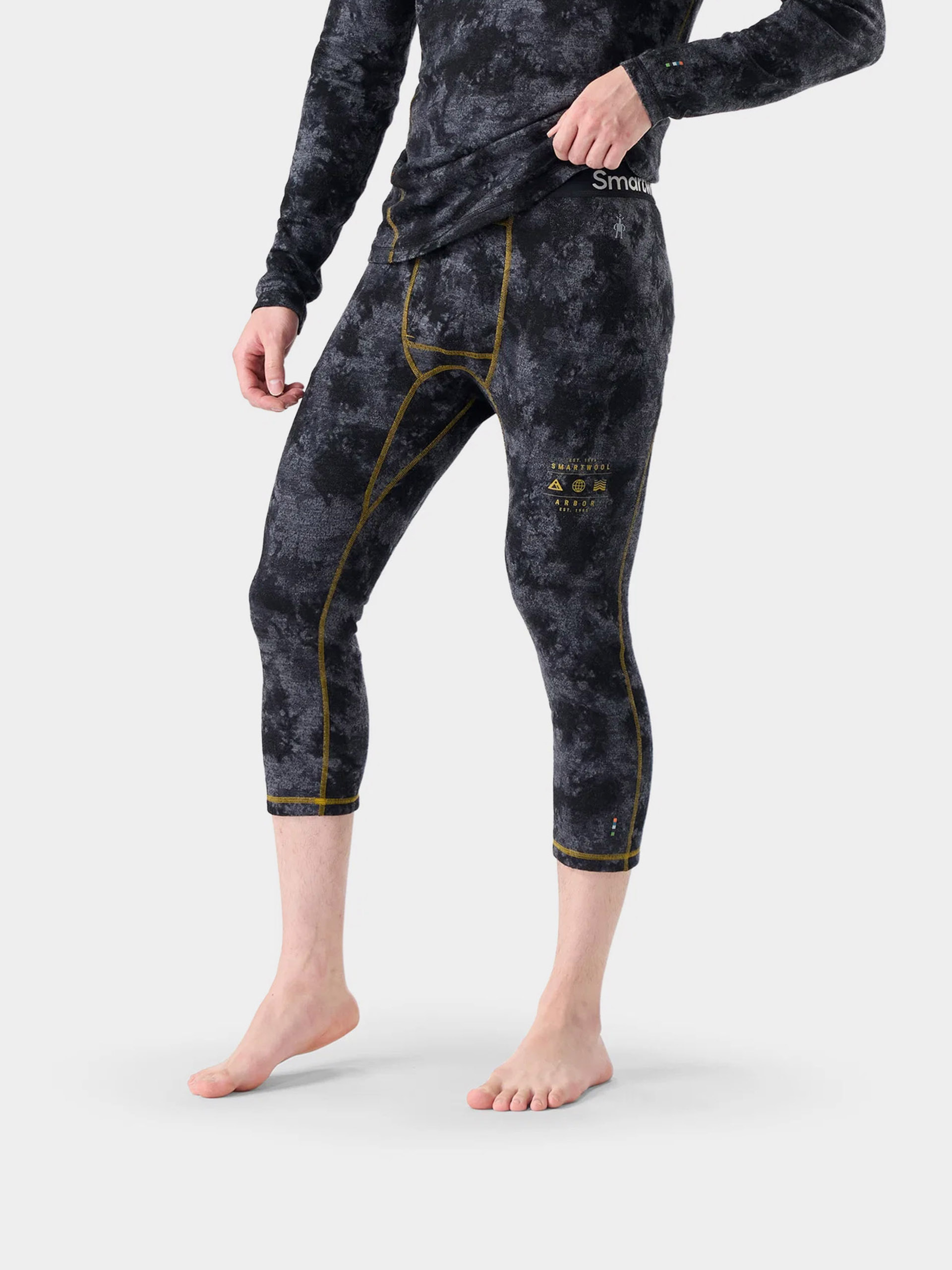 u0422u0435u0440u043cu043eu043bu0435u0433u0456u043du0441u0438 Smartwool Classic Thermal Merino Base Layer 3/4 Boxed (black tie dye/honey gold)